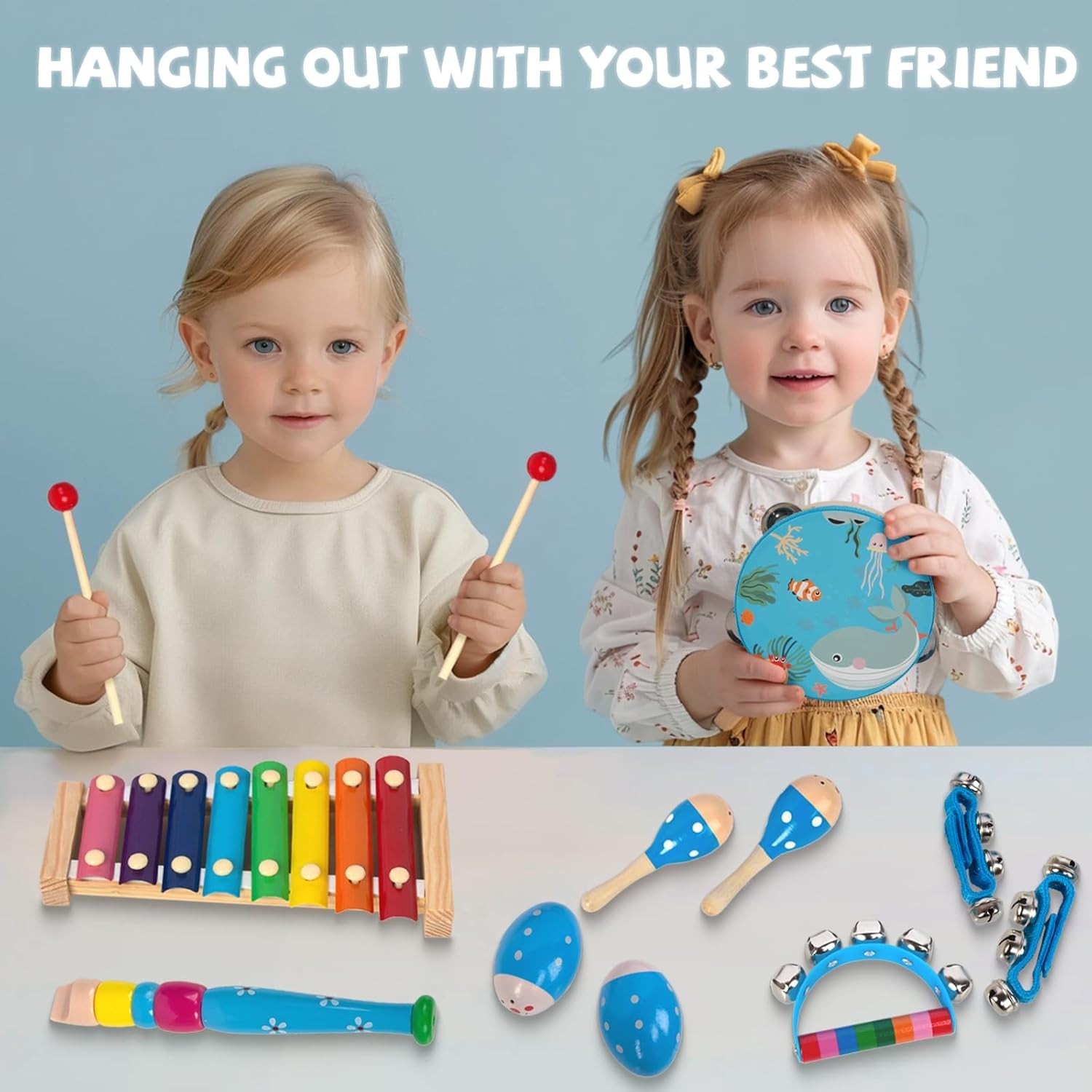 Montessori Wooden Percussion Instruments Set for Toddlers – Educational Fun!