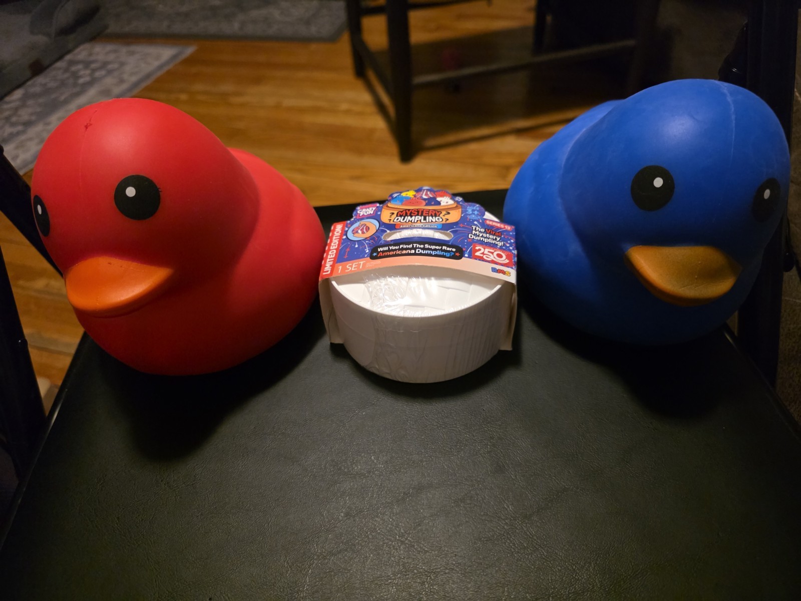 Lot Of RMS Dumpling And Sunny Days Squishy Duck Red, White And Blue ❤️🤍💙