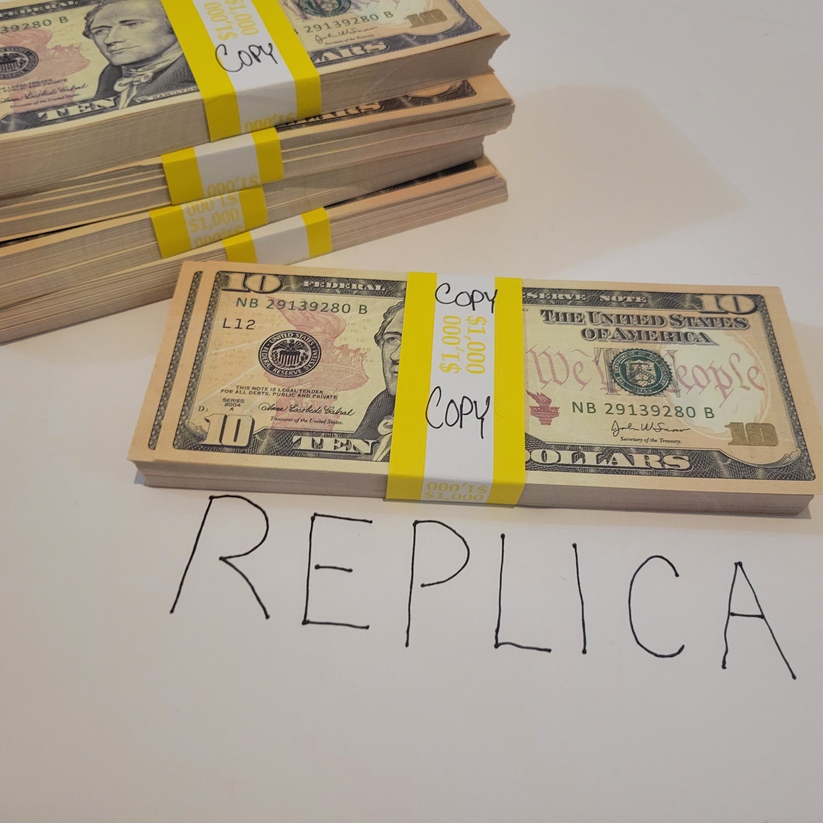 Best Replica NEW $10 Stack(100 Bills)/REPLICA/ NOVELTY PURPOSES ONLY