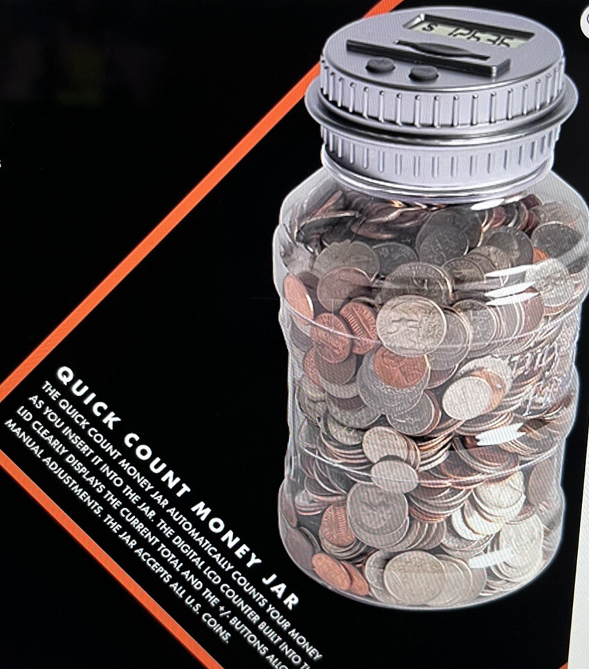 Black Series Brand Digital Counting Money Jar NEW