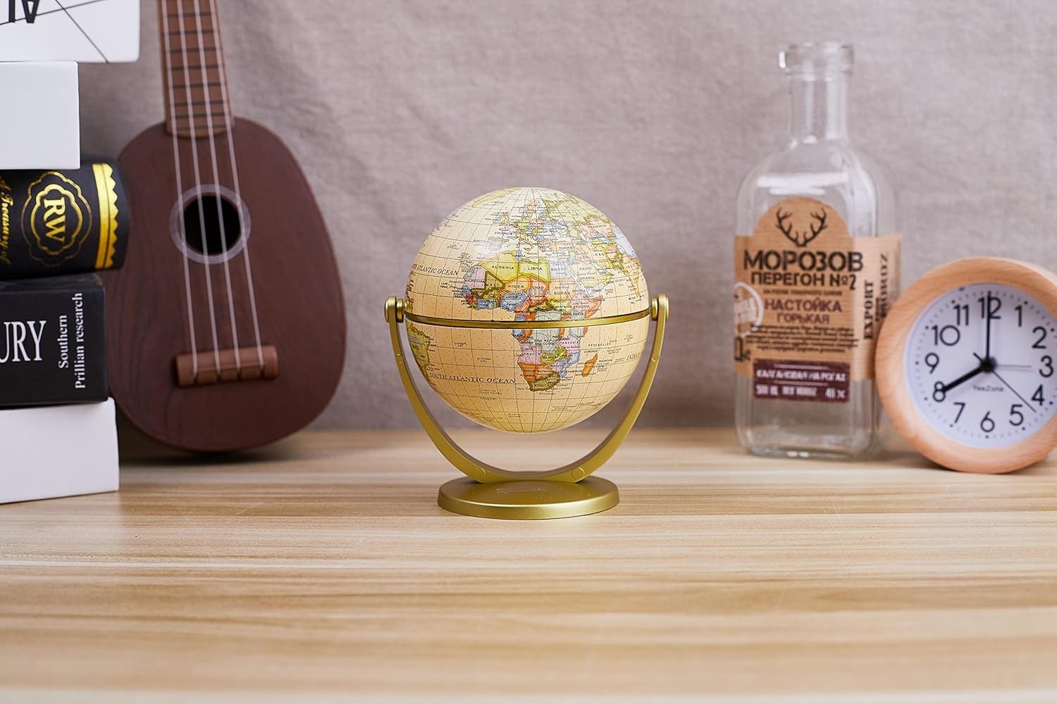 “WORLD GLOBE EARTH Map Rotating Geography Ocean Classroom Learning Desktop “