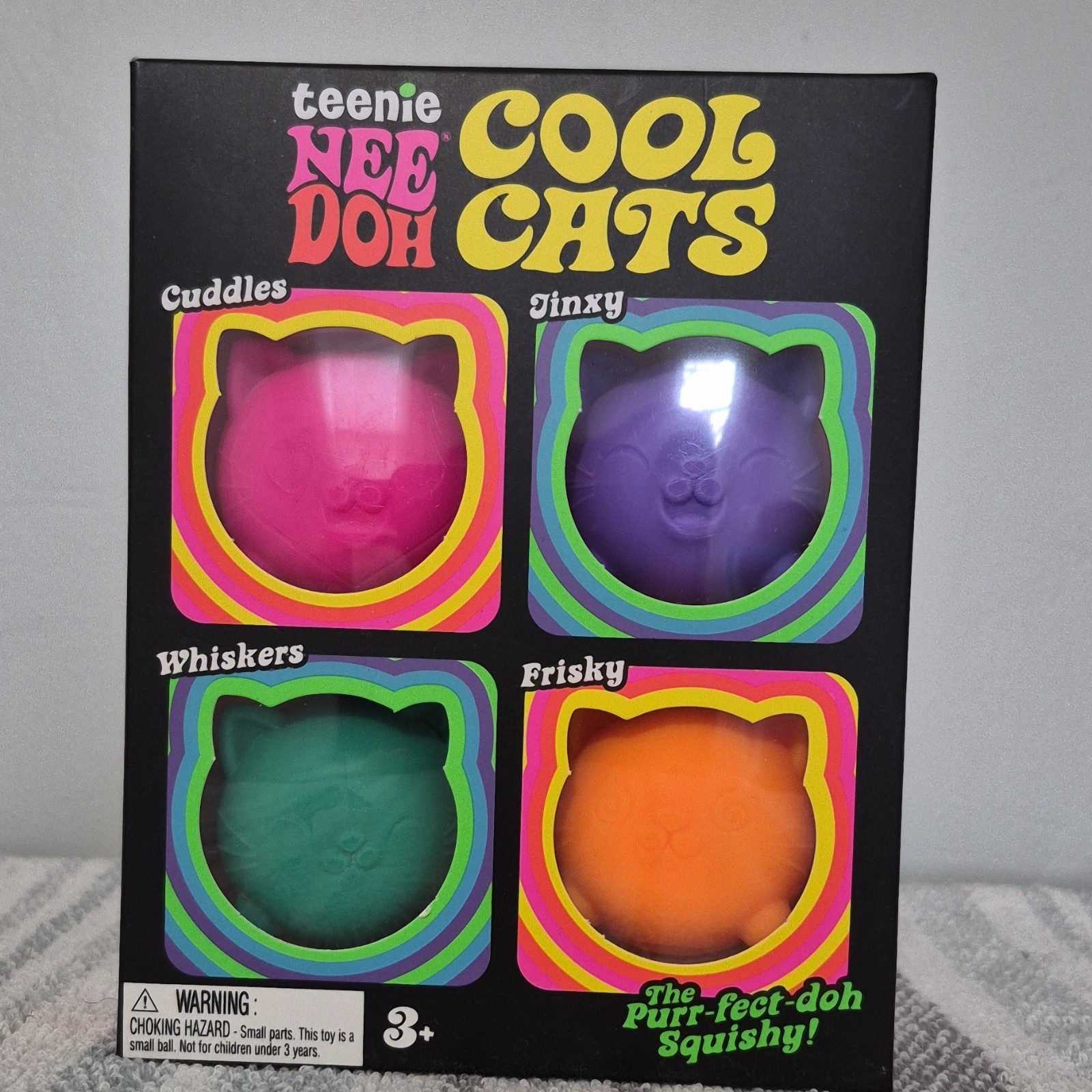 Schylling Teenie Nee Doh Cool Cats Squishy Toys Assorted Colors 25112NAB