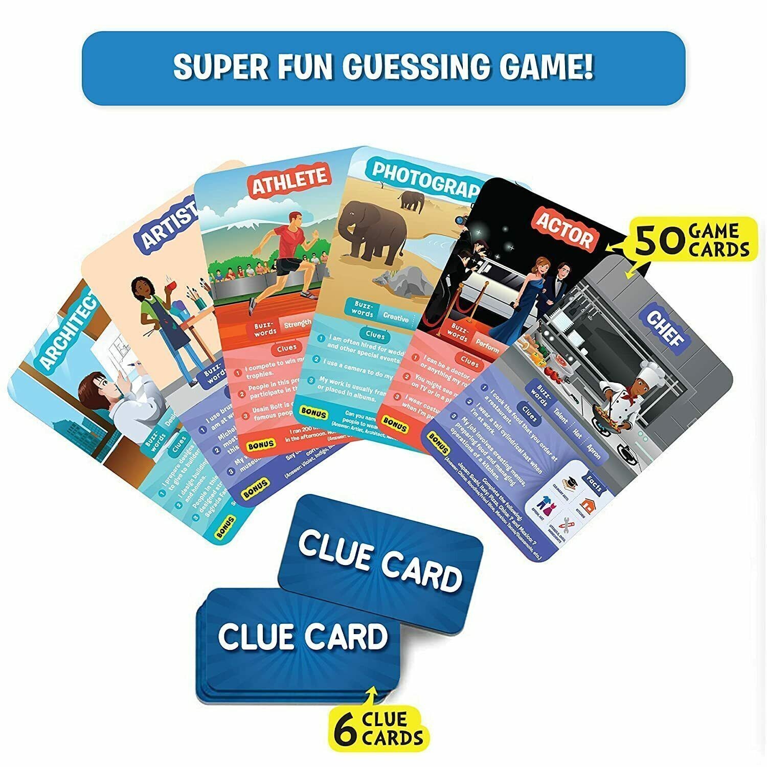 Guess in 10 Inspiring Professions Card Game for Ages 6+ Years and Up