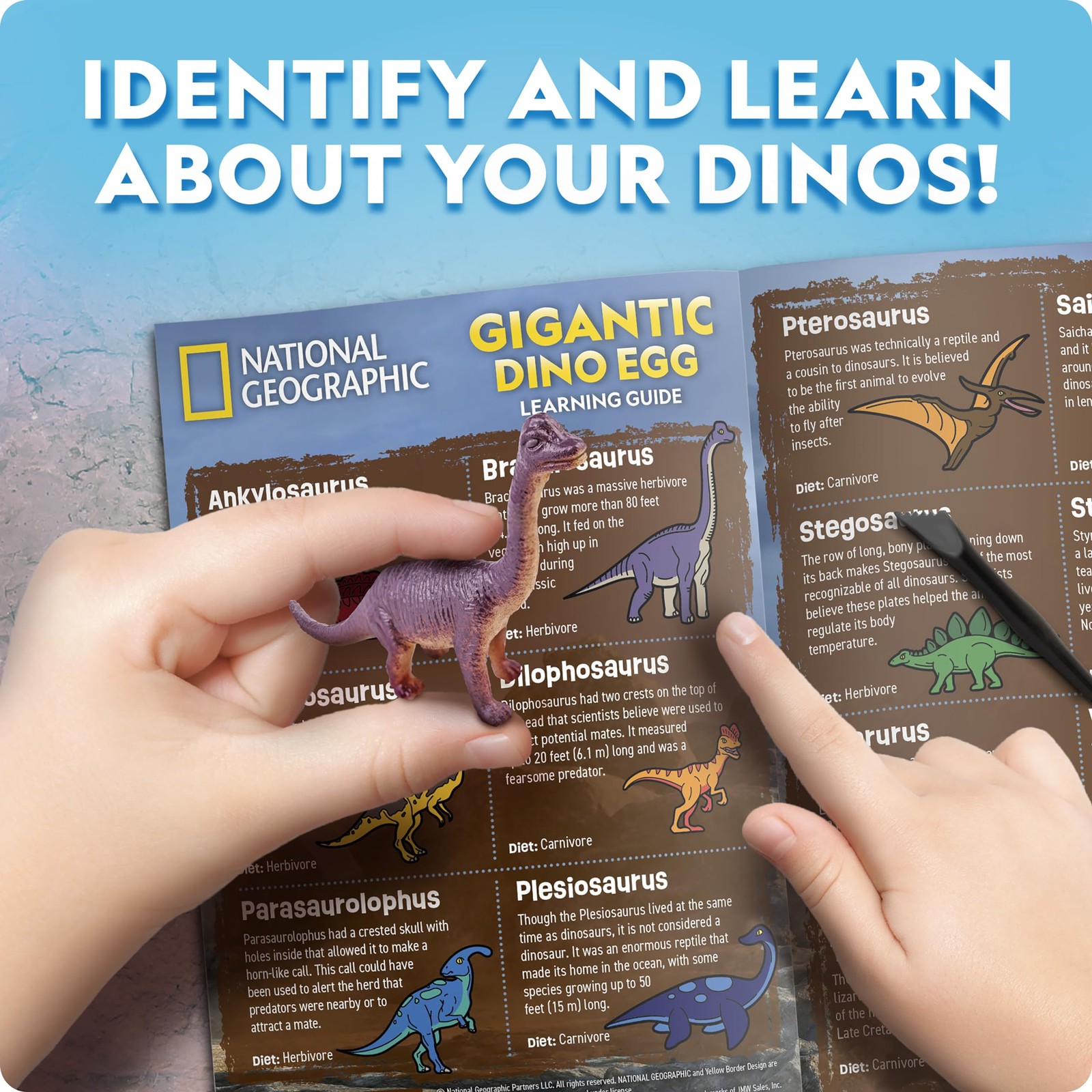 NATIONAL GEOGRAPHIC Jumbo Dinosaur Egg Dig Kit – Dig Out 12 Dino Figures & Re…