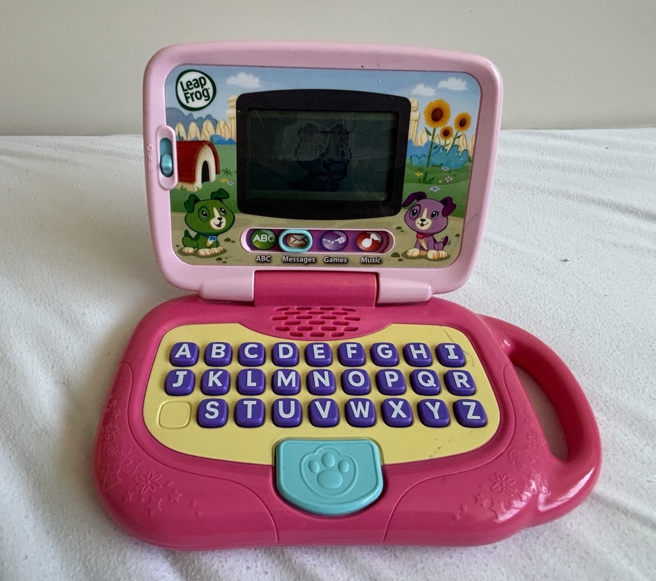LeapFrog My Own Leaptop Laptop Tablet Computer For Kids Pink Tested Works