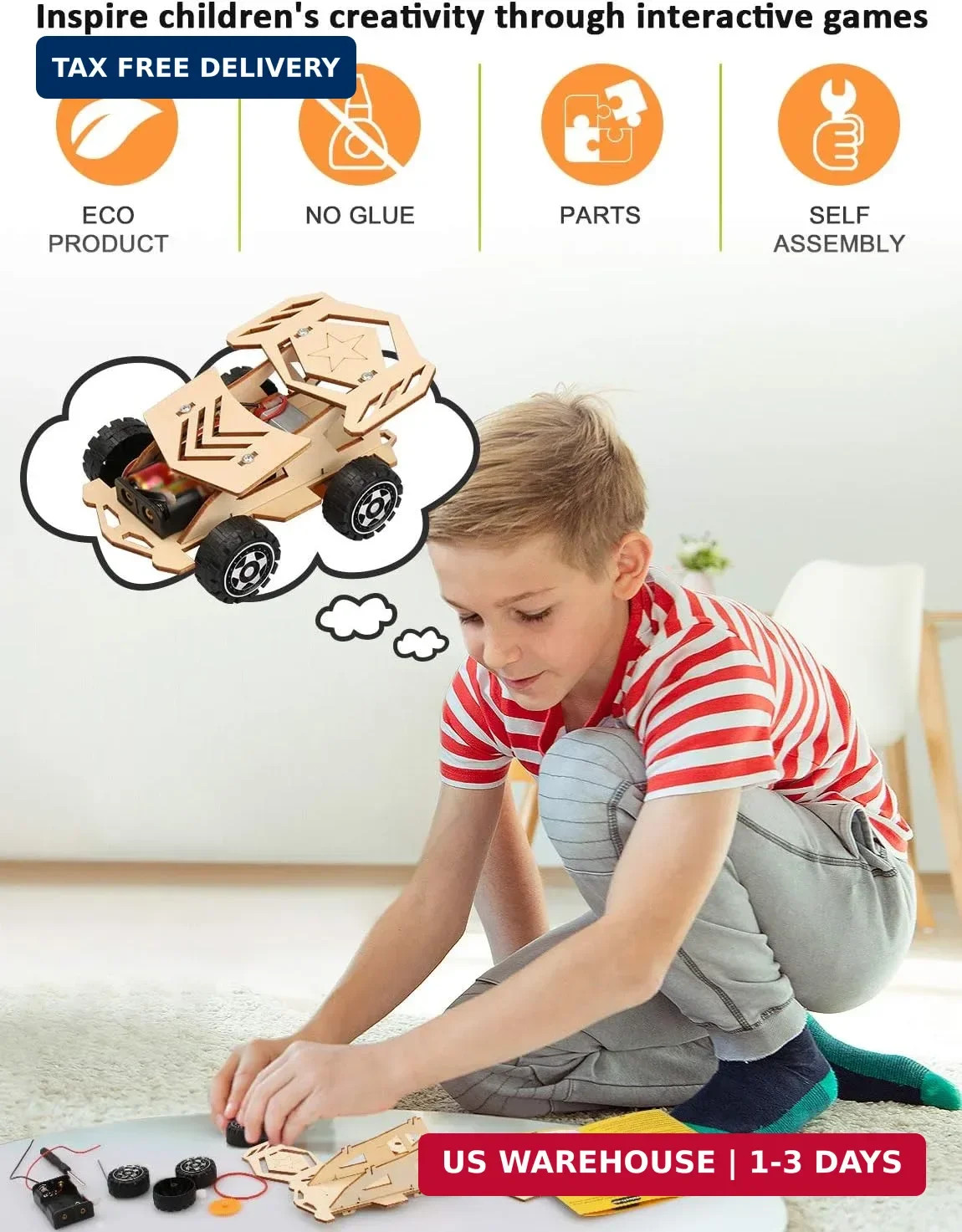 Poraxy 5 in 1 STEM Kits for Kids Age 8-10, Science Building Project Craft for 8-