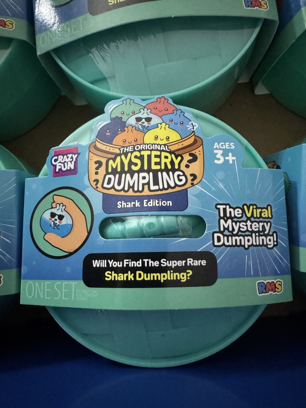 Lot Of 2. Crazy Fun RMS Mystery Dumpling Shark Edition Squishy NEW