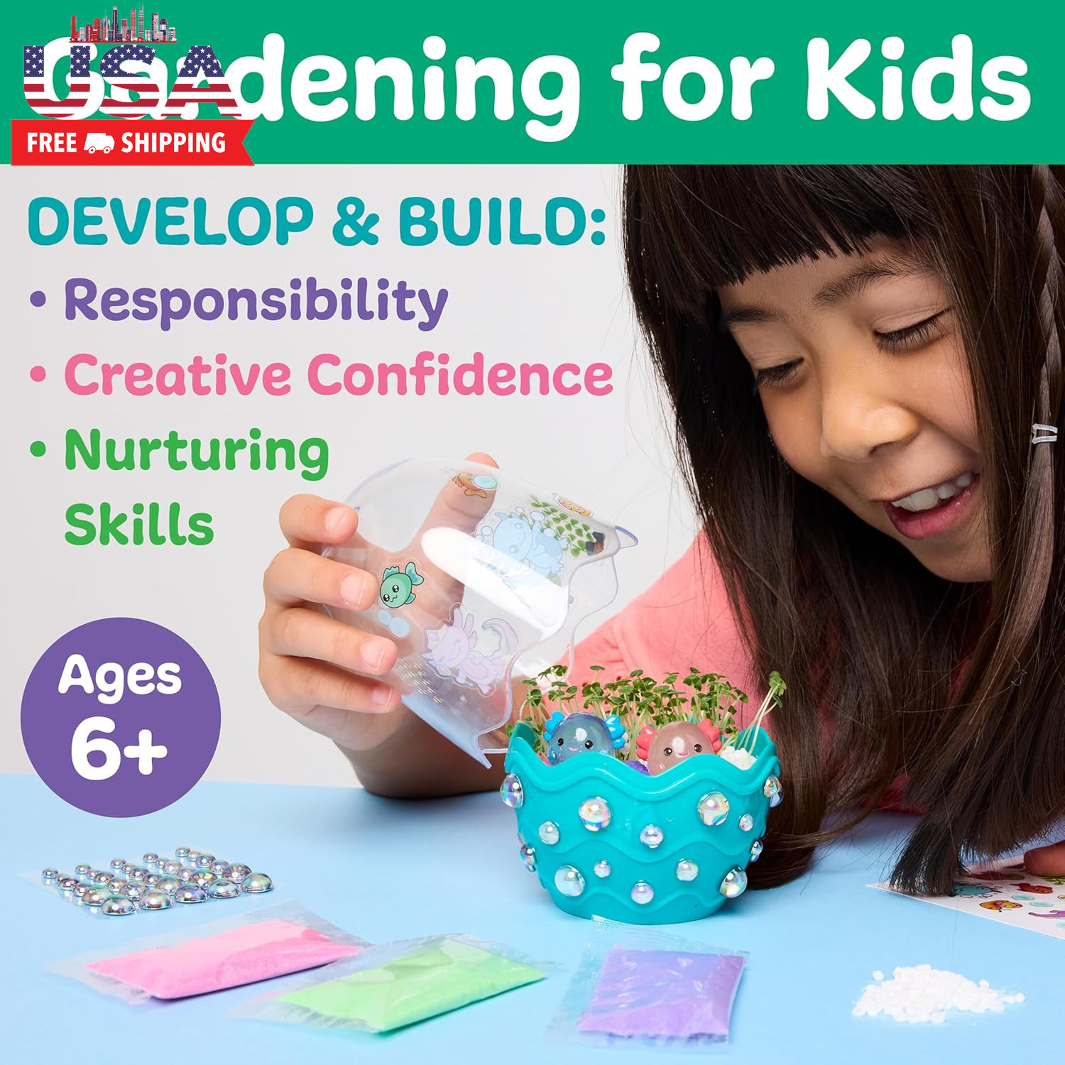 Mini Garden: Axolotl Terrarium – STEM Science Kit for Kids, Axolotl Arts and Cra
