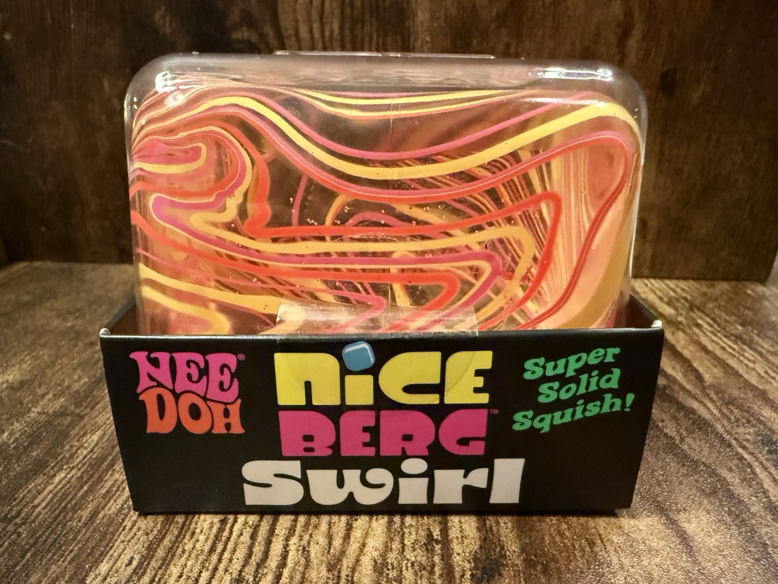 NeeDoh NICE BERG SWIRL – ORANGE PINK YELLOW – Huge Jumbo – SEALED / BRAND NEW‼️