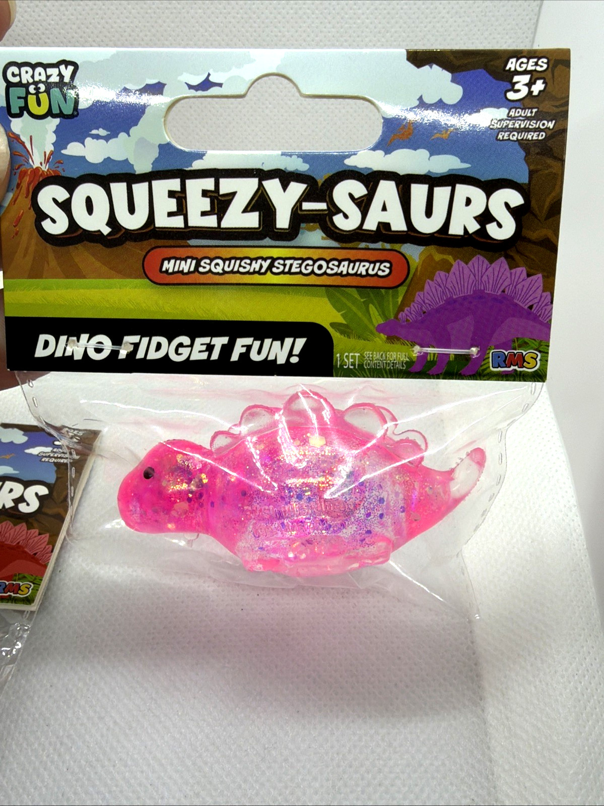 CRAZY FUN RMS Squeezy-Saurs MINI Squishy Dinosaurs LOT of 6 READ DESC.