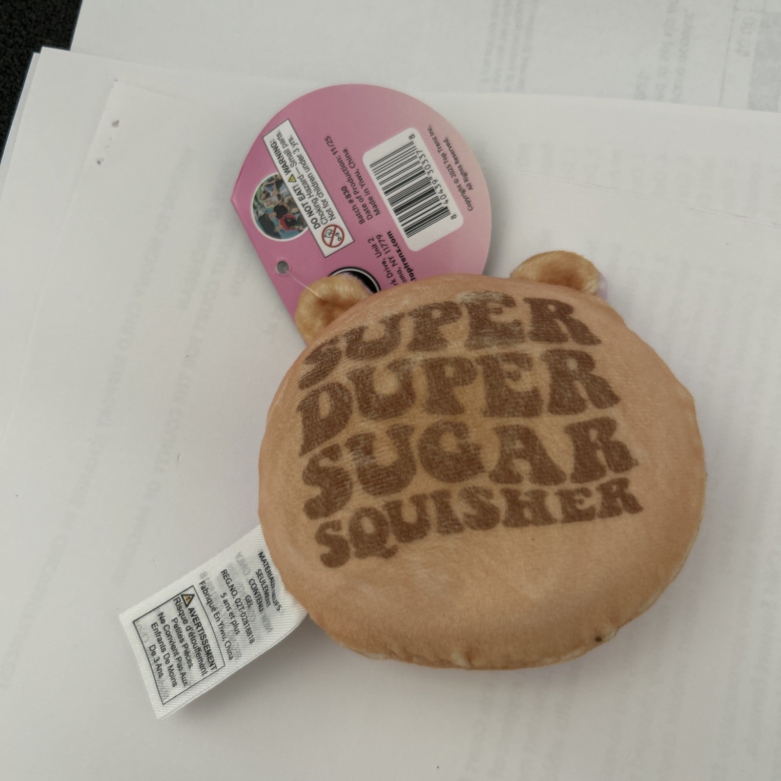 NWT TOP TRENZ Valerie Sugar Squisher Plush sensory toy