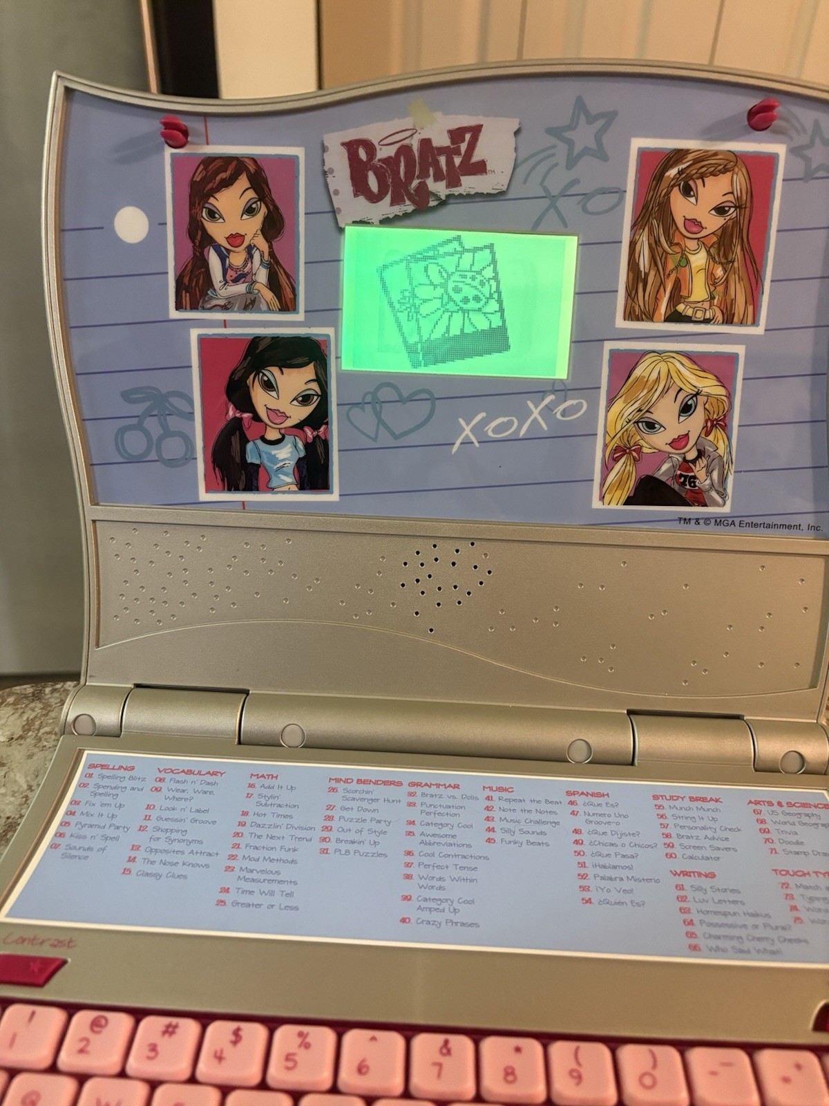 2006 Bratz Cyber Style Learning Laptop Spell Grammar Games Tested No Mouse VTG