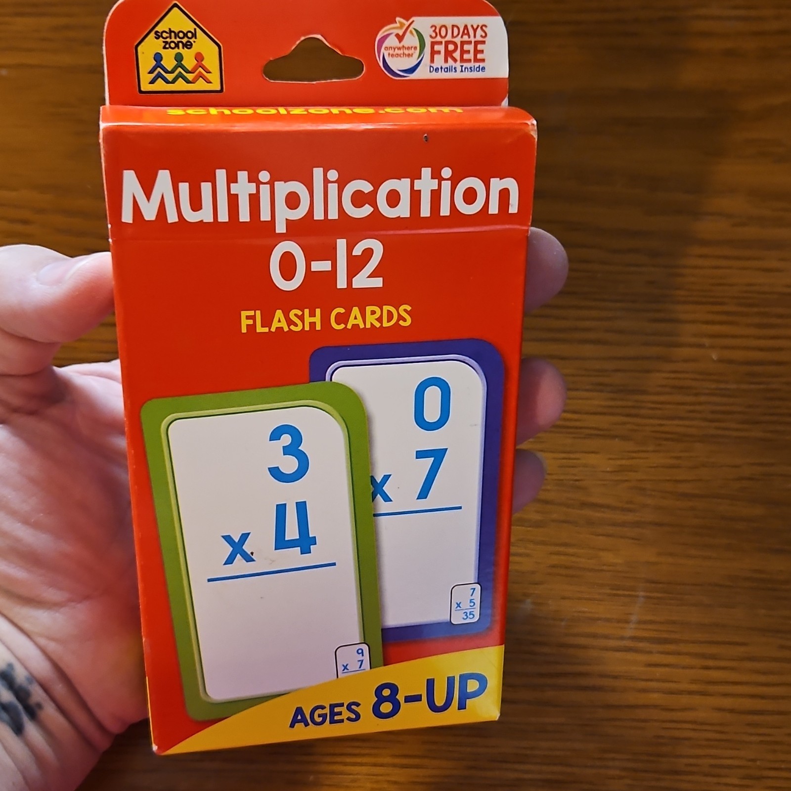 School Zone Multiplication 0-12 Flash Cards Ages 8 and Up 2022