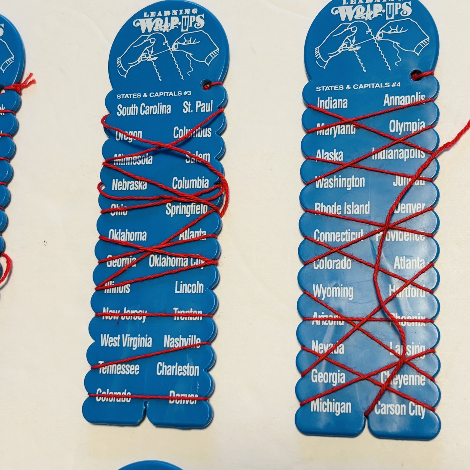 Learning Wrap Ups U.S. State Capitals & Abbreviations Set of 10 Self Correcting