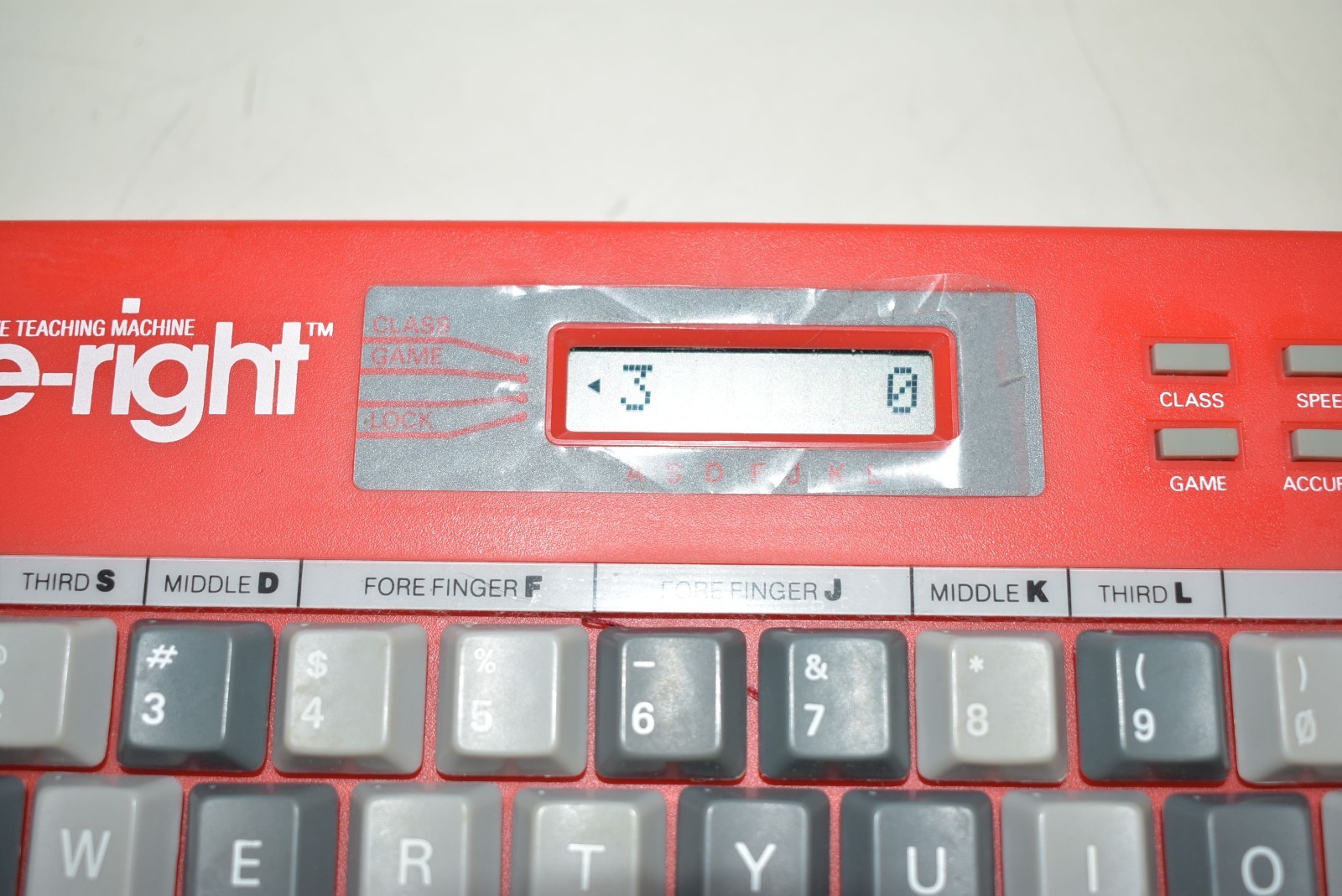 1985 V-Tech Type Right Educational Electronic Typing Tutor w/ Box & Book TESTED!