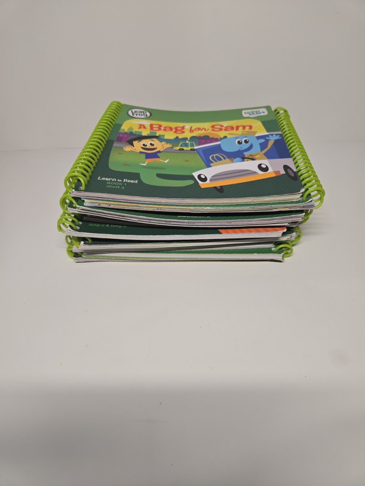 Lot Of Twelve (12) Leap Frog Learn To Read Sprial Books Use