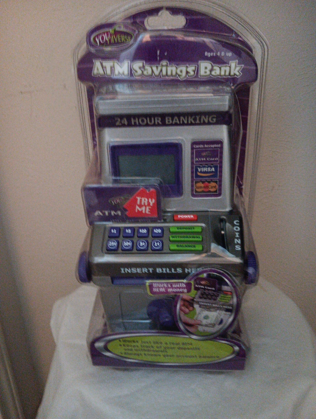 Vintage NEW IN BOX YOUNIVERSE Money ATM Machine SAVINGS BANK SUMMIT TOYS 2004.