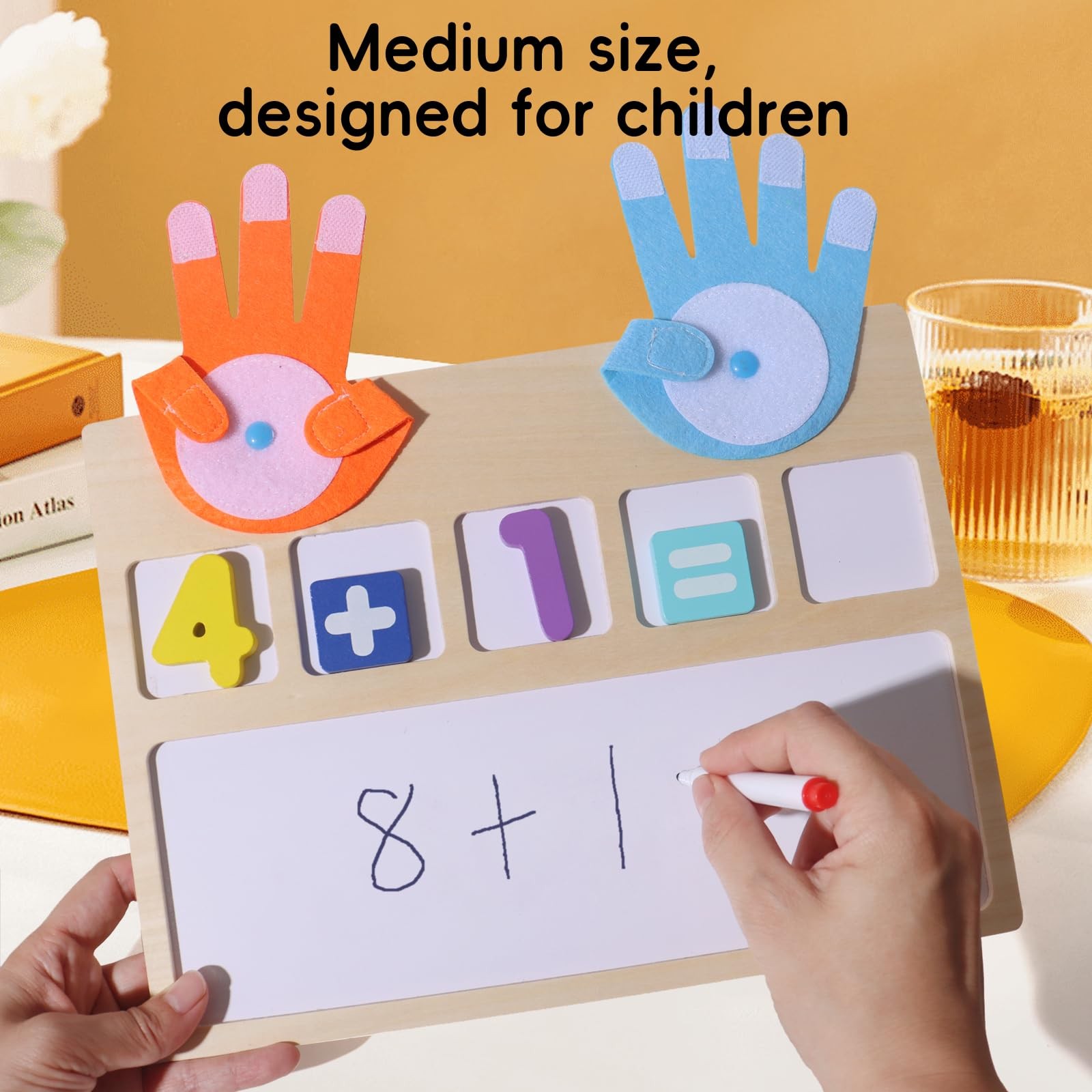 Montessori Math Board Toy Double-Sided Counting & Number Tracing Kids 3-6