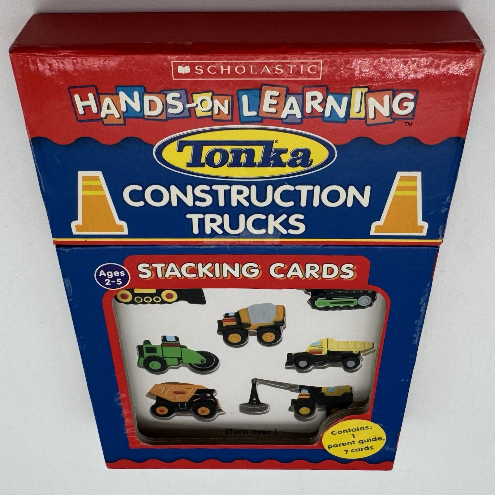 Tonka Construction Trucks Book Hands On Learning 7 Stacking Cards Hasbro Age 2-5