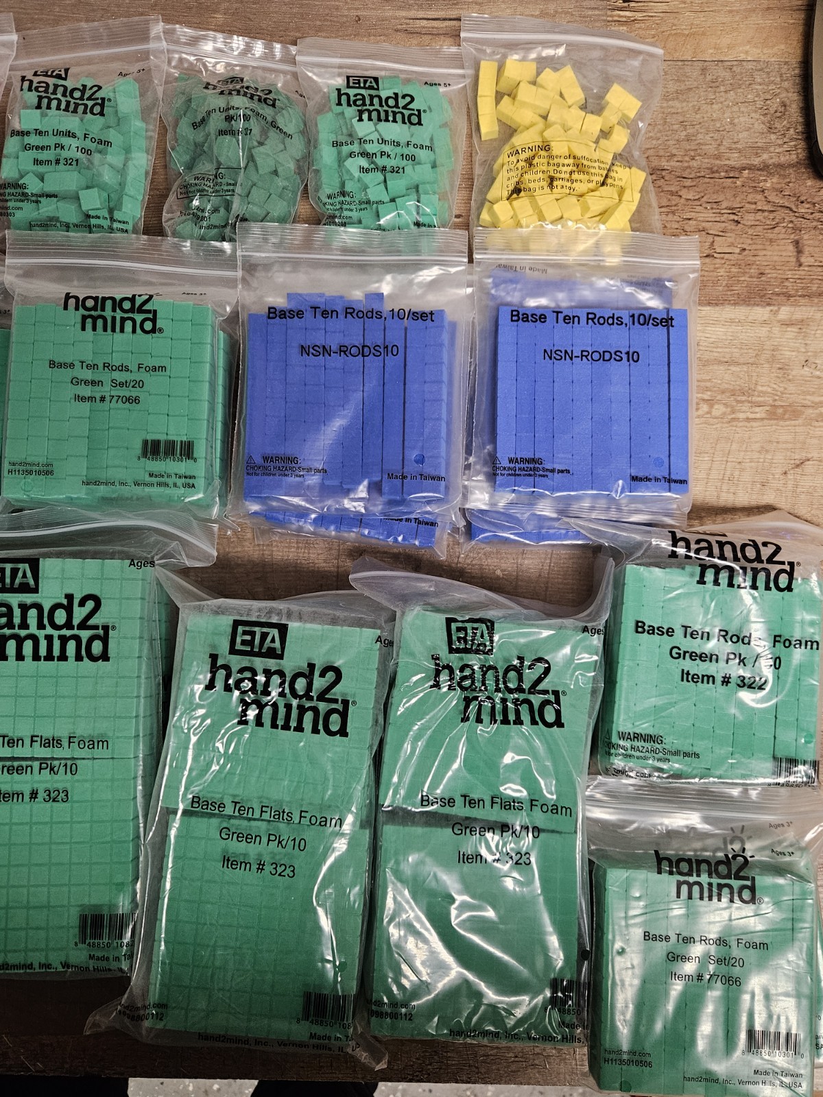 STEM Foam Rods, Flats And Singles Mixed Lot Home School Counting