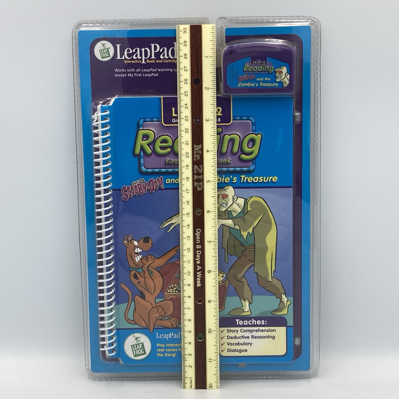 Leap Frog Leap Pad Leap 2 Scooby Doo & Zombie Treasure Book Cartridge 2001 NOS