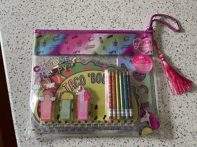 Justice Girls 12 Piece Stationary set