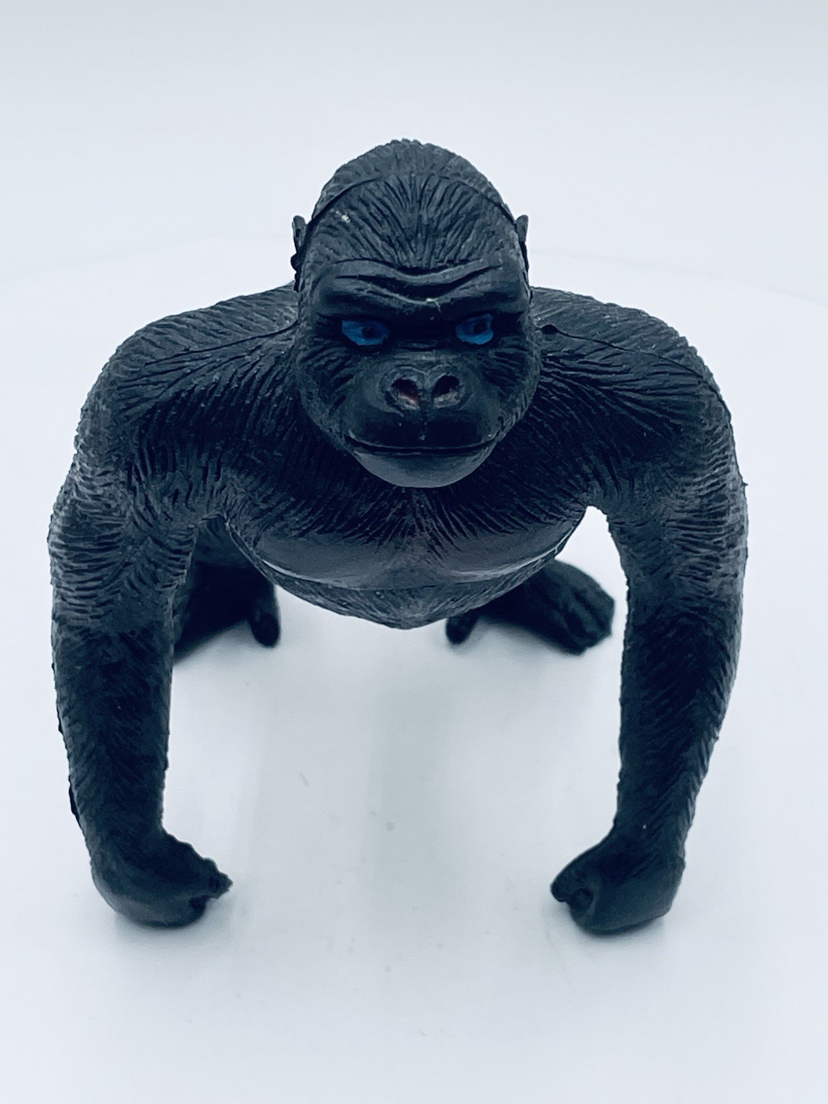 VTG 1987 Rubber Hard Plastic GORILLA APE Toy Figure Zoo Wild Animal Safari