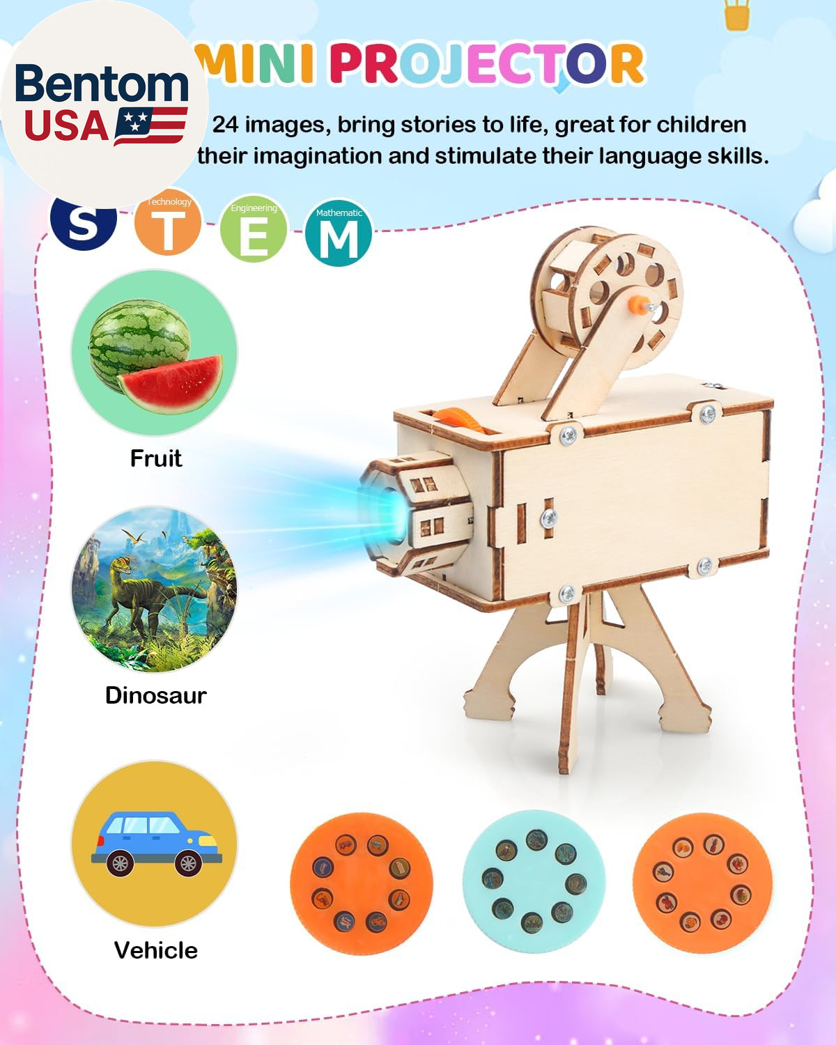 STEM Science Kits for Kids Ages 8-10-12, 5 Set 3D Wooden Puzzles, Toys for Ages