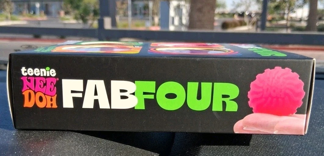 NeeDoh Teenie Fab Four 4-Pack Color Change Glow Swirl NEW SEALED Colors Vary