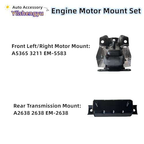 3Pcs Engine Motor Mount Kit – Compatible with Trucks & SUVs (Silverado 1500,