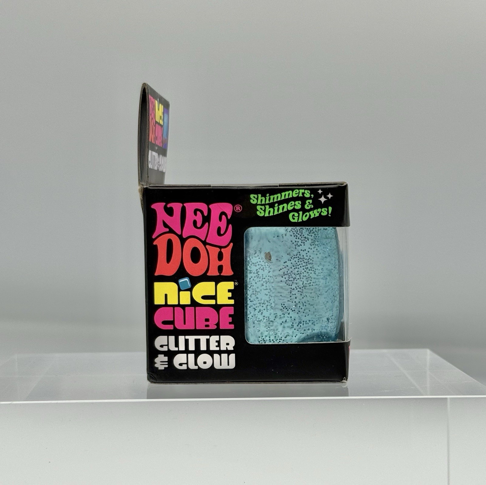 Blue and Purple NeeDoh Nice Cube Glitter and Glow – Authentic and New in box