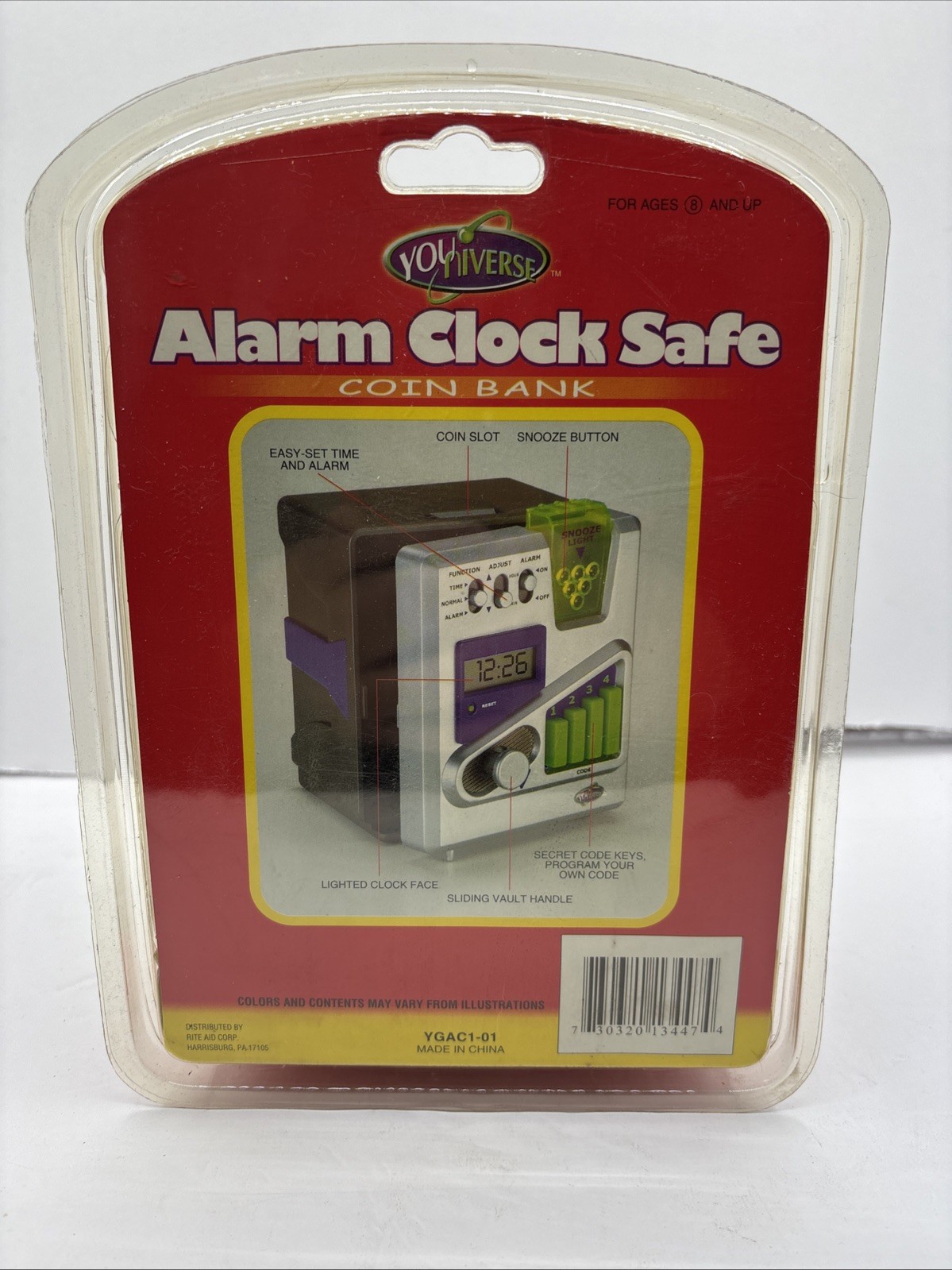 YoUniverse ALARM CLOCK SAFE Brand New Sealed RETRO Vintage Electronic Y2K