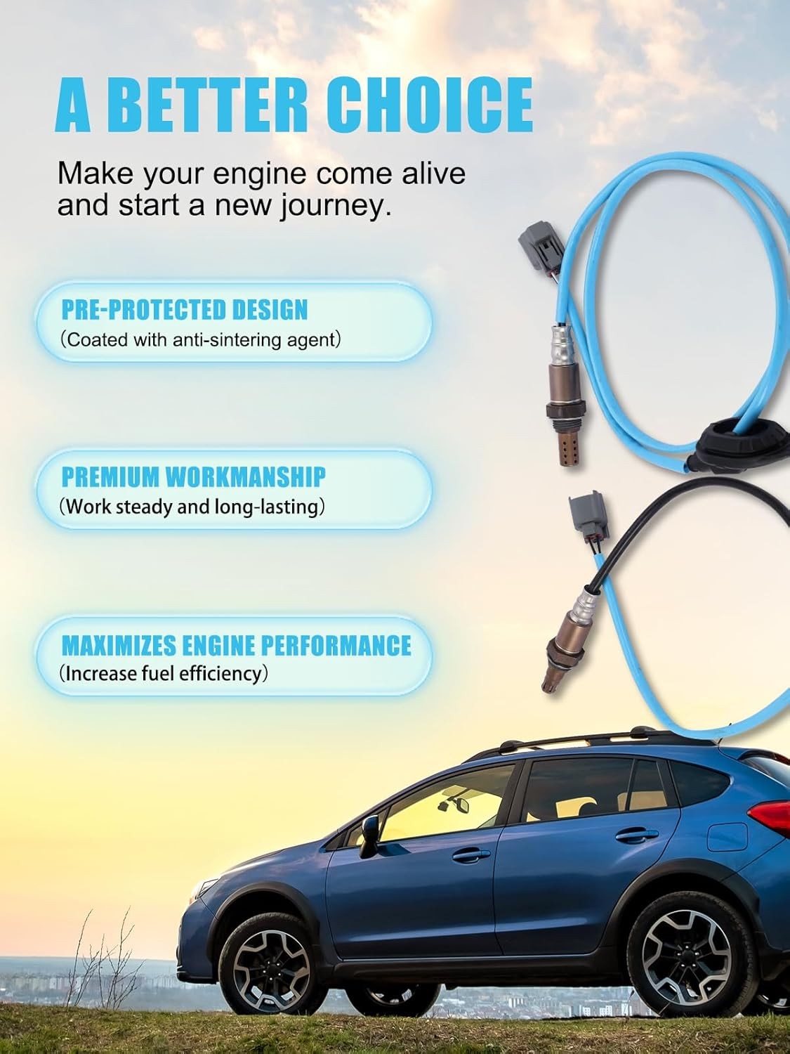 Upstream and Downstream Oxygen O2 Sensor for Honda Accord 2003-2007 2.4L Replace