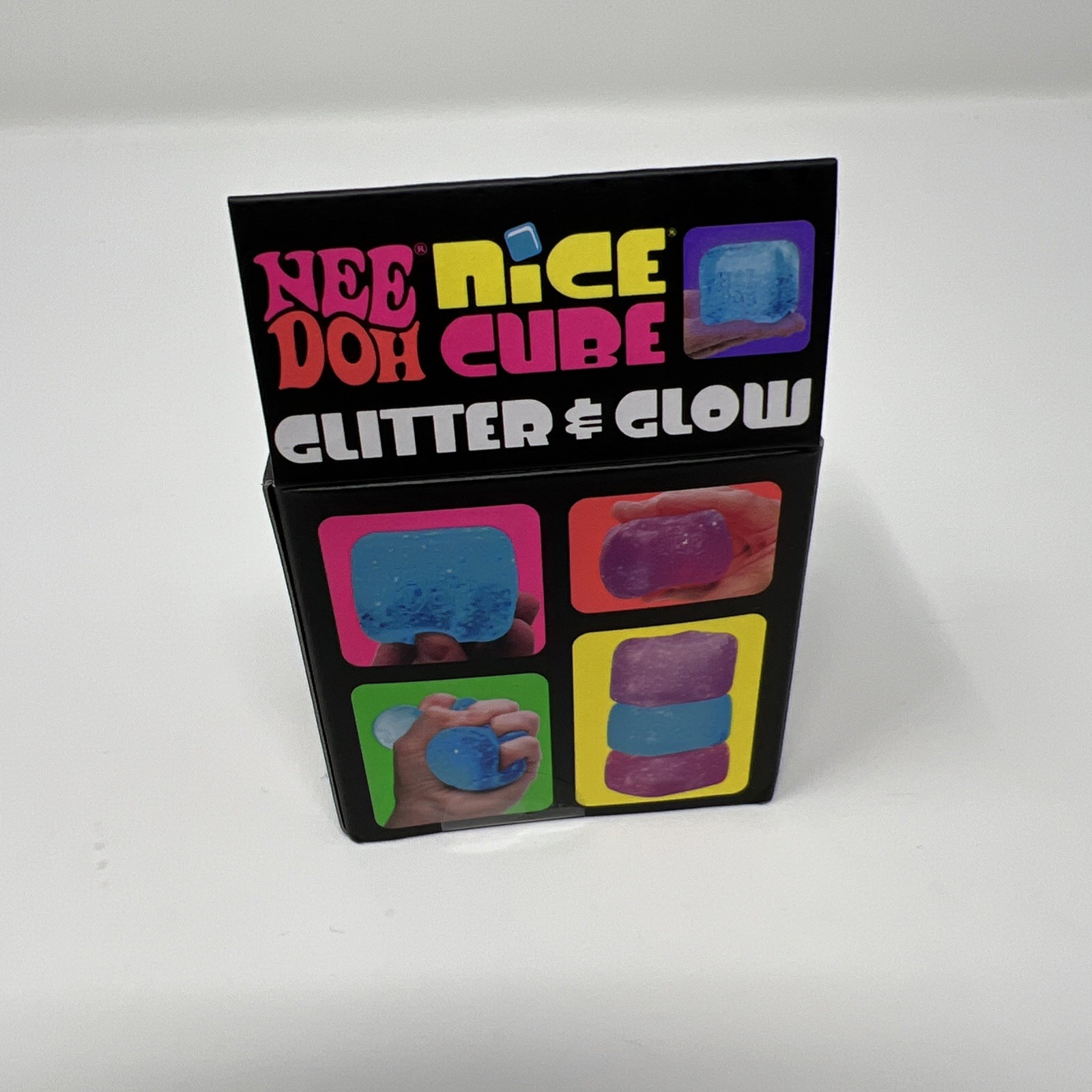 NeeDoh Blue Nice Cube Glitter and Glow Nee Doh Squishy New Never Opened Sealed