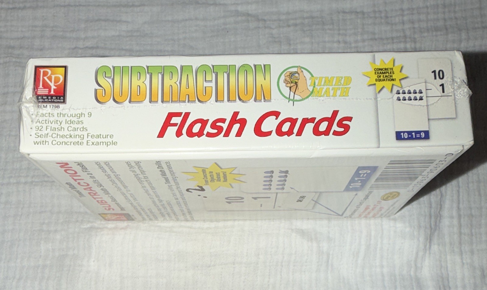 Remedia Publications Timed Math Subtraction Flash Cards Facts Through 9 Ages 6+