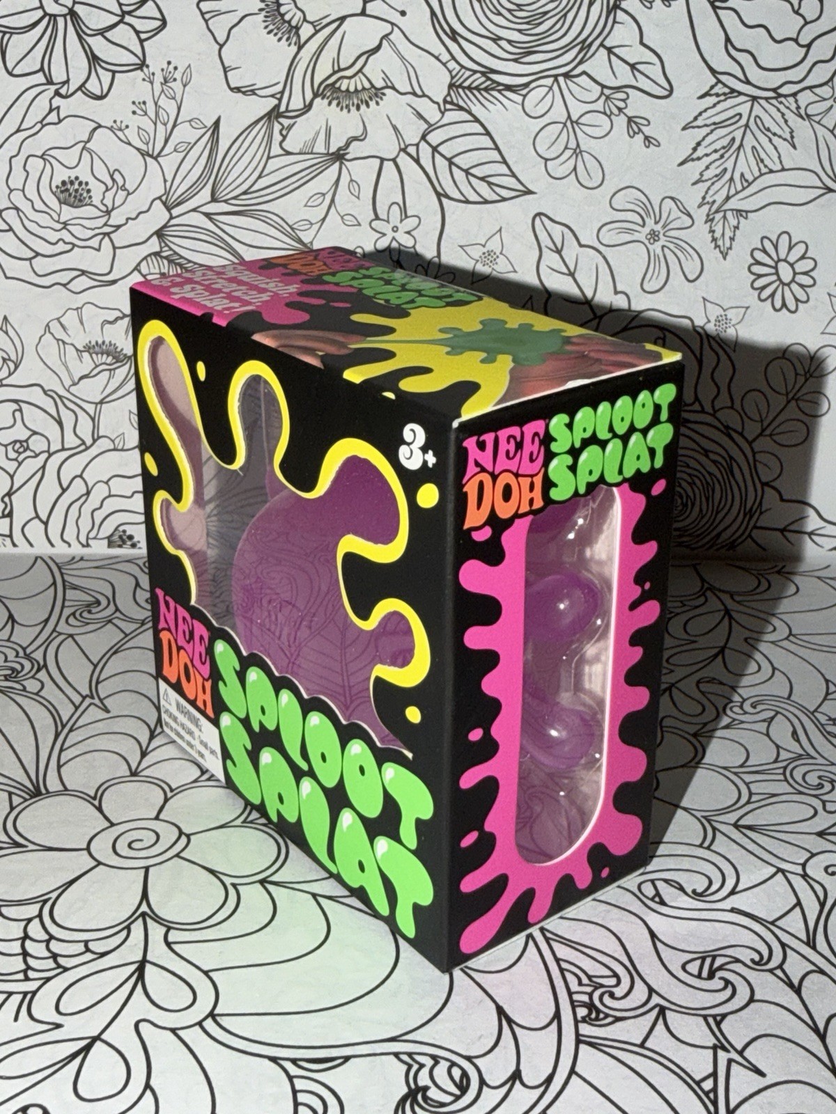 Nee Doh Sploof Splat Tactile Squeeze Toy, Purple, Ages 3+, 3-4 Years