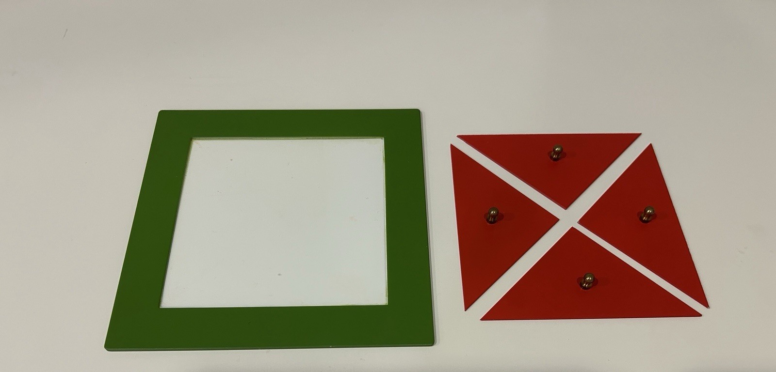 Montessori Metal Squares Elementary Math Fractions Geometry Figures