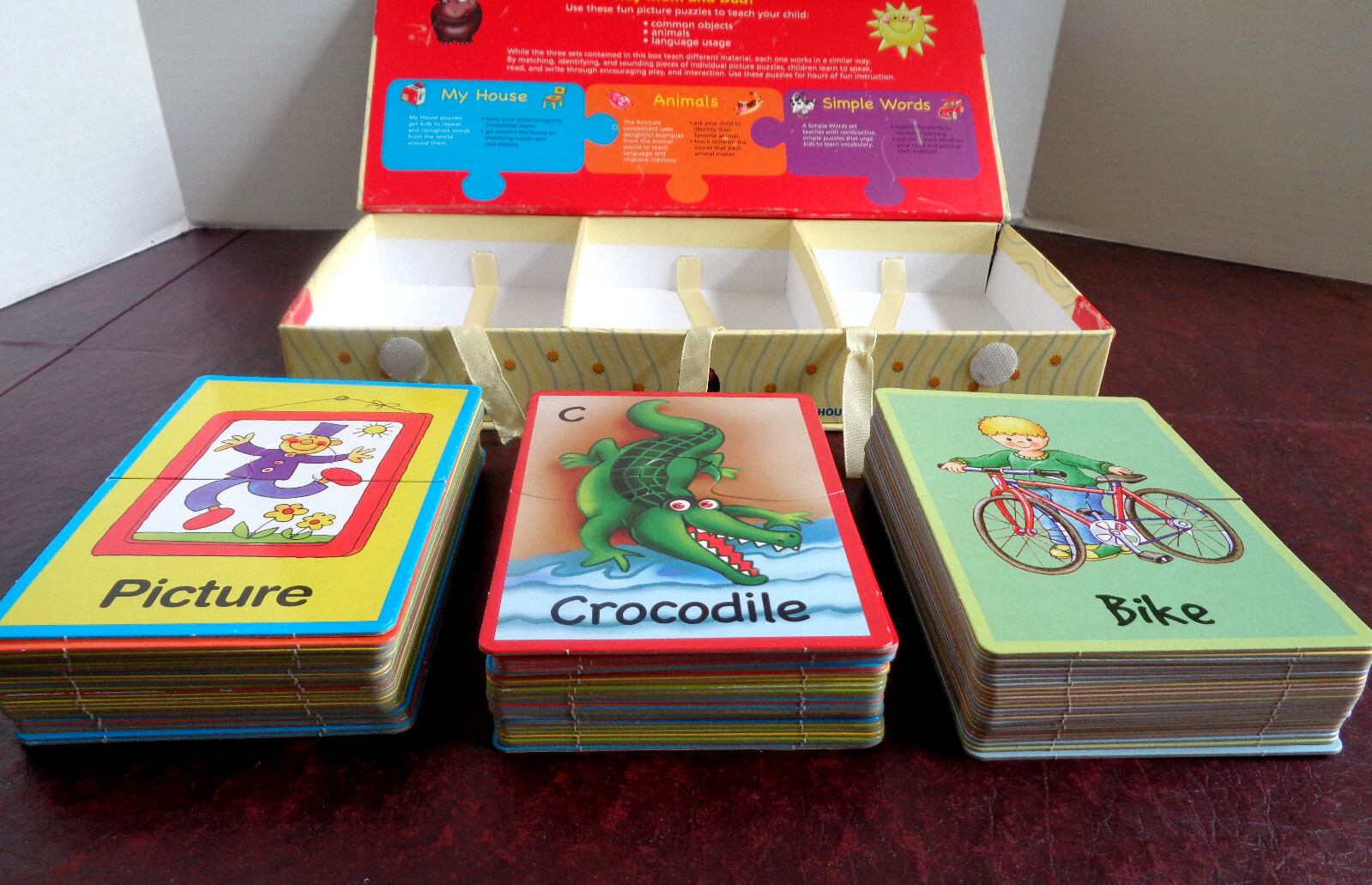 FIRST WORDS Puzzle Set~House-Animals-Simple Words Early Childhood Development