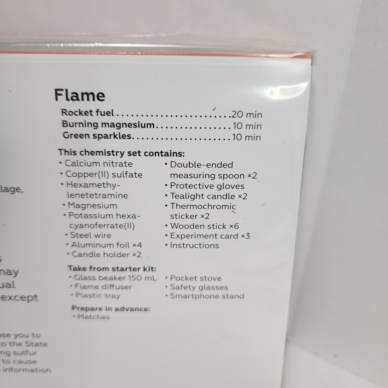MEL Chemistry: FLAME Science Kit, Rocket Fuel + Burning Magnesium – SEALED NEW