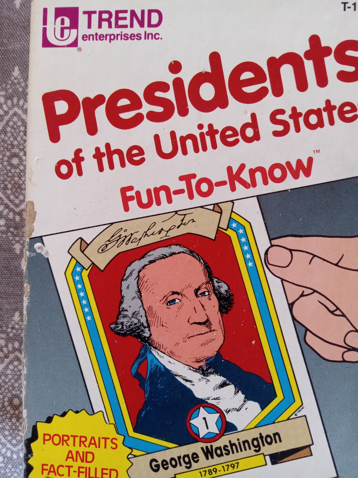 Trend Enterprises Pesidents Of The U. S. Potraits And Fact Filled Cards…