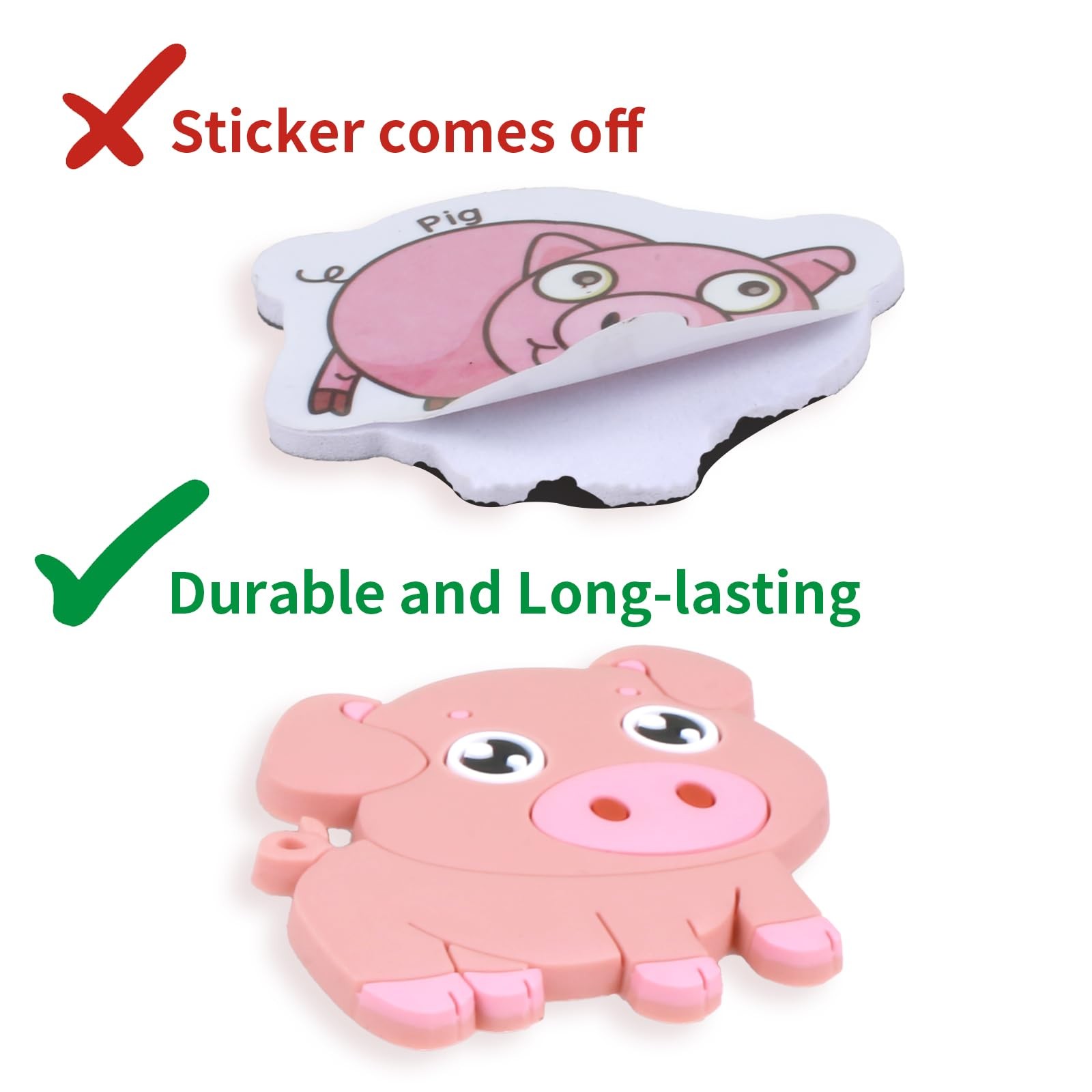 SUPINEEDO Refrigerator Magnets for Kids, Cute Medium, 10 Pcs Farm