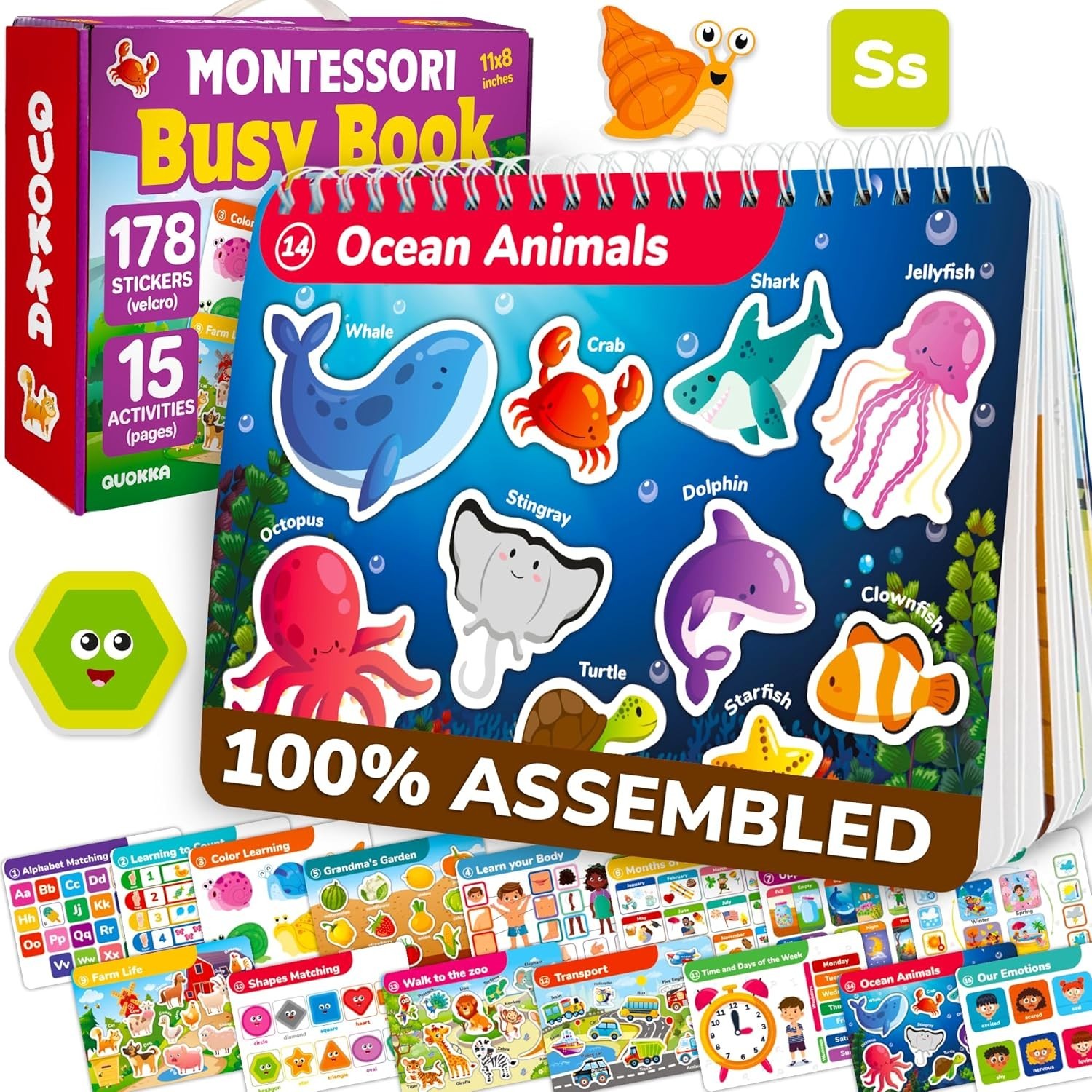 Montessori Busy Book for Toddlers 1-3 – Pre K Kids Learning Activities for Ho…