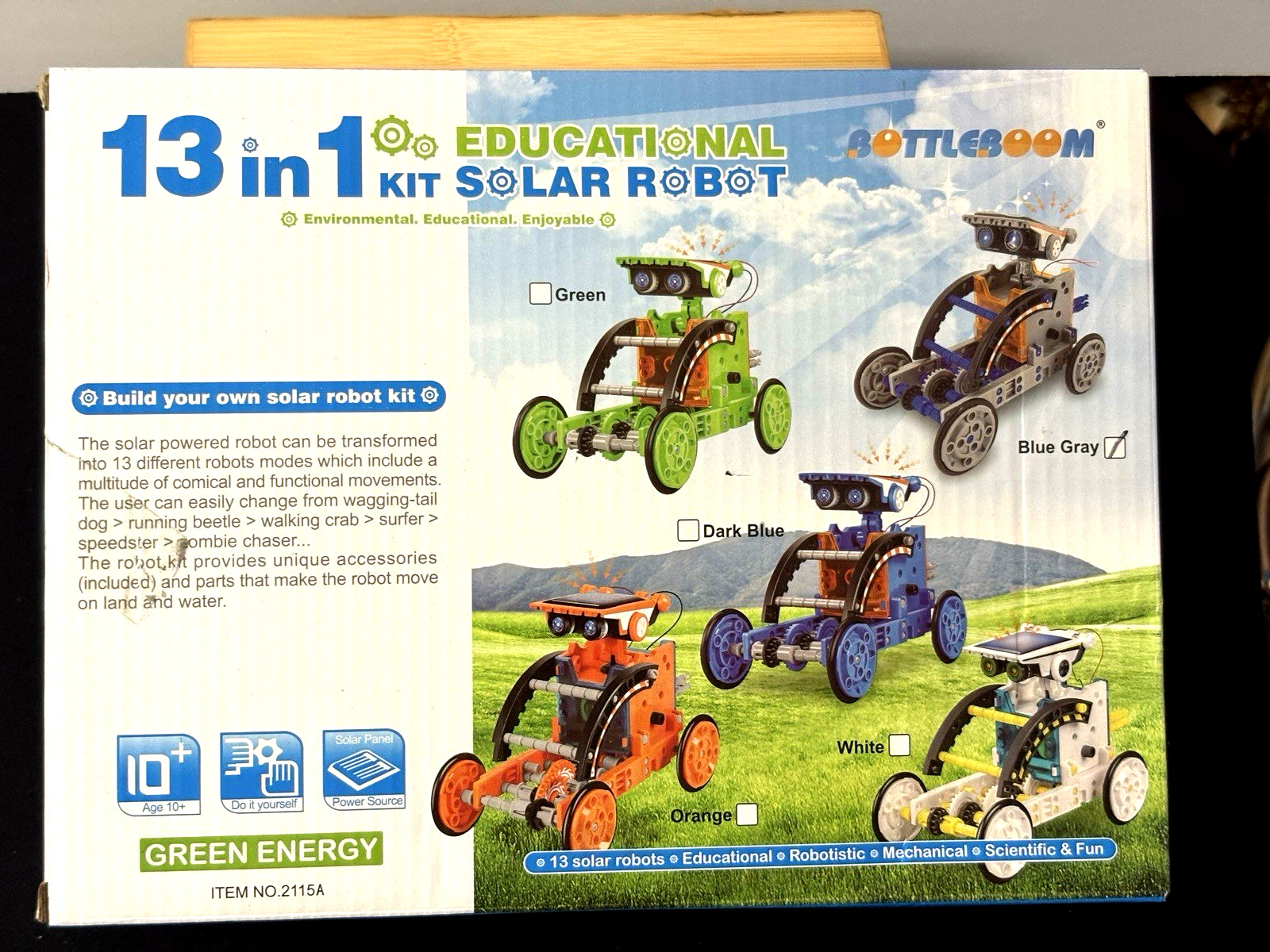 13-in-1 Solar Robot STEM Kit for Kids Ages 8-12, Science & Robotics Building Toy