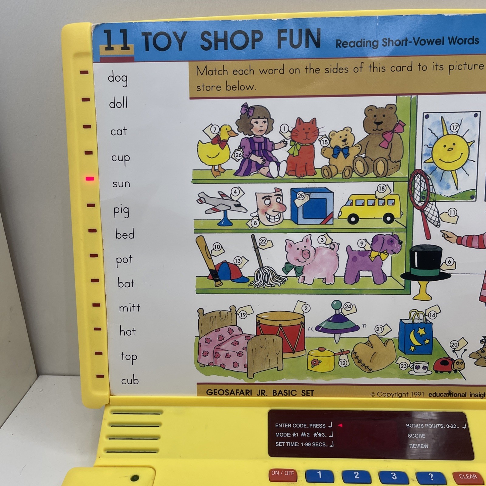 Vintage GeoSafari Jr EI-8855 Electronic Learning Game Unit w/ 8 Cards Tested
