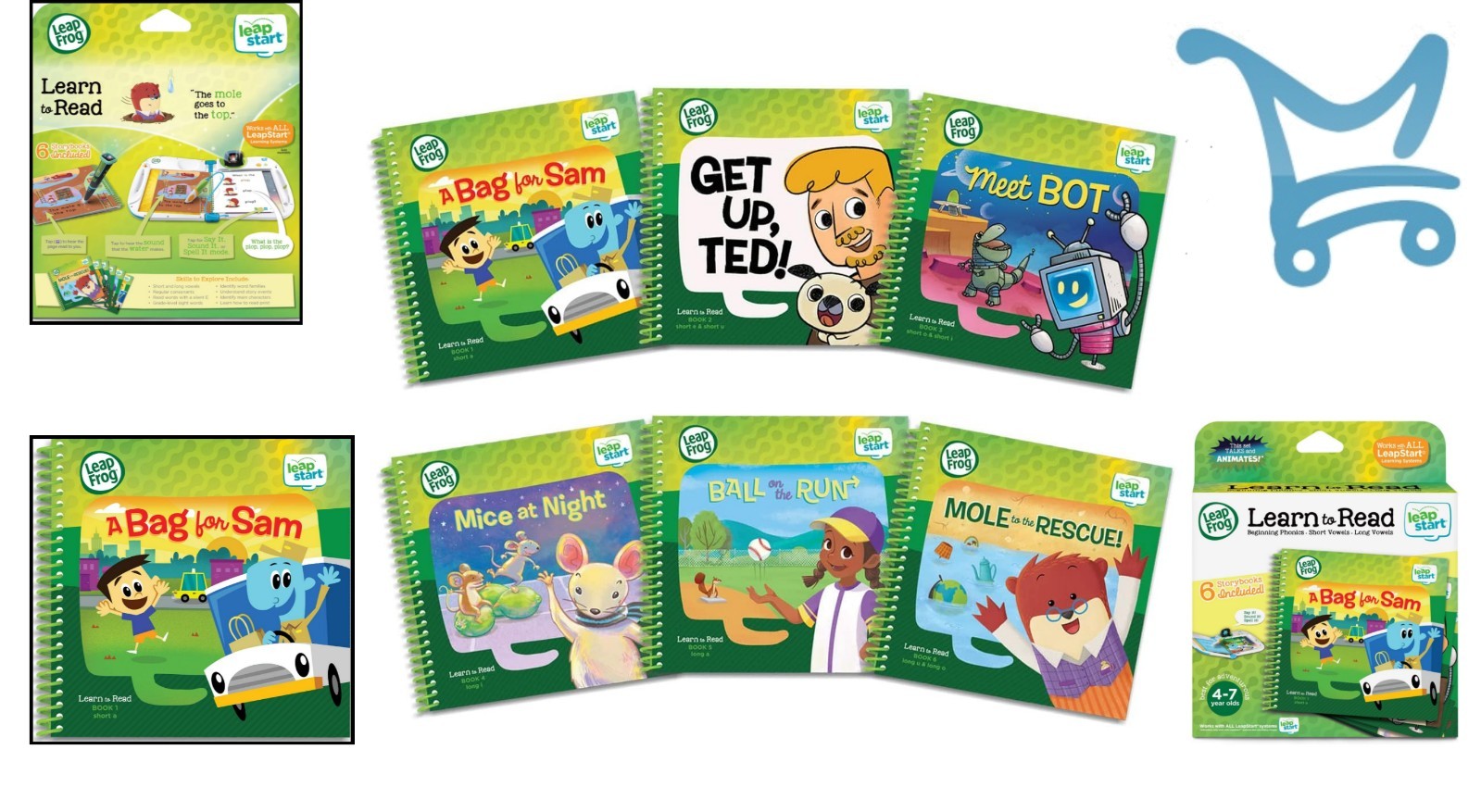 Educational Leapstart Learn to Read Volume 1 Activity Book for Kids 4-7