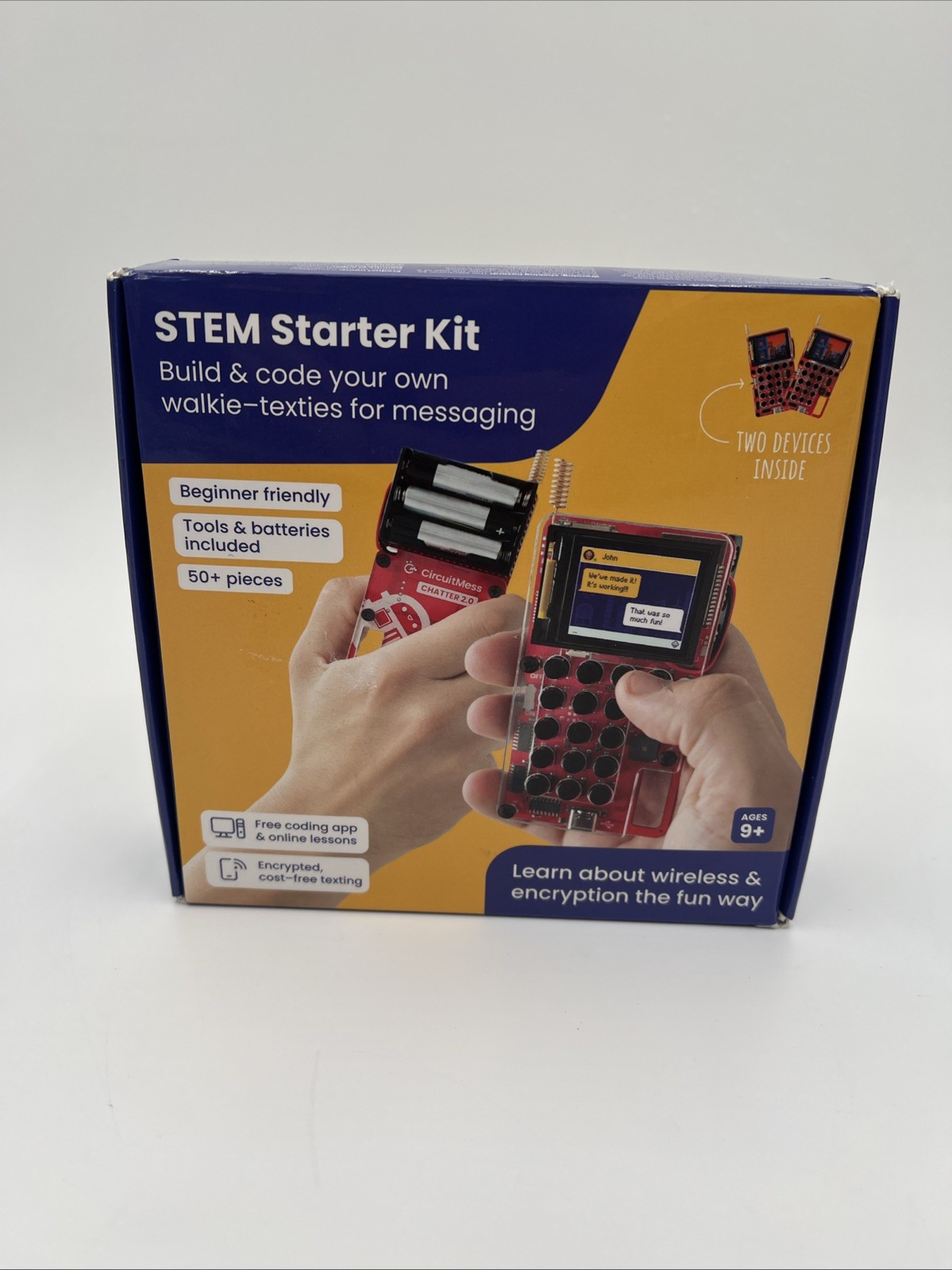 CircuitMess STEM Starter Kit, Chatter 2.0 Build/code your own walkie-texties