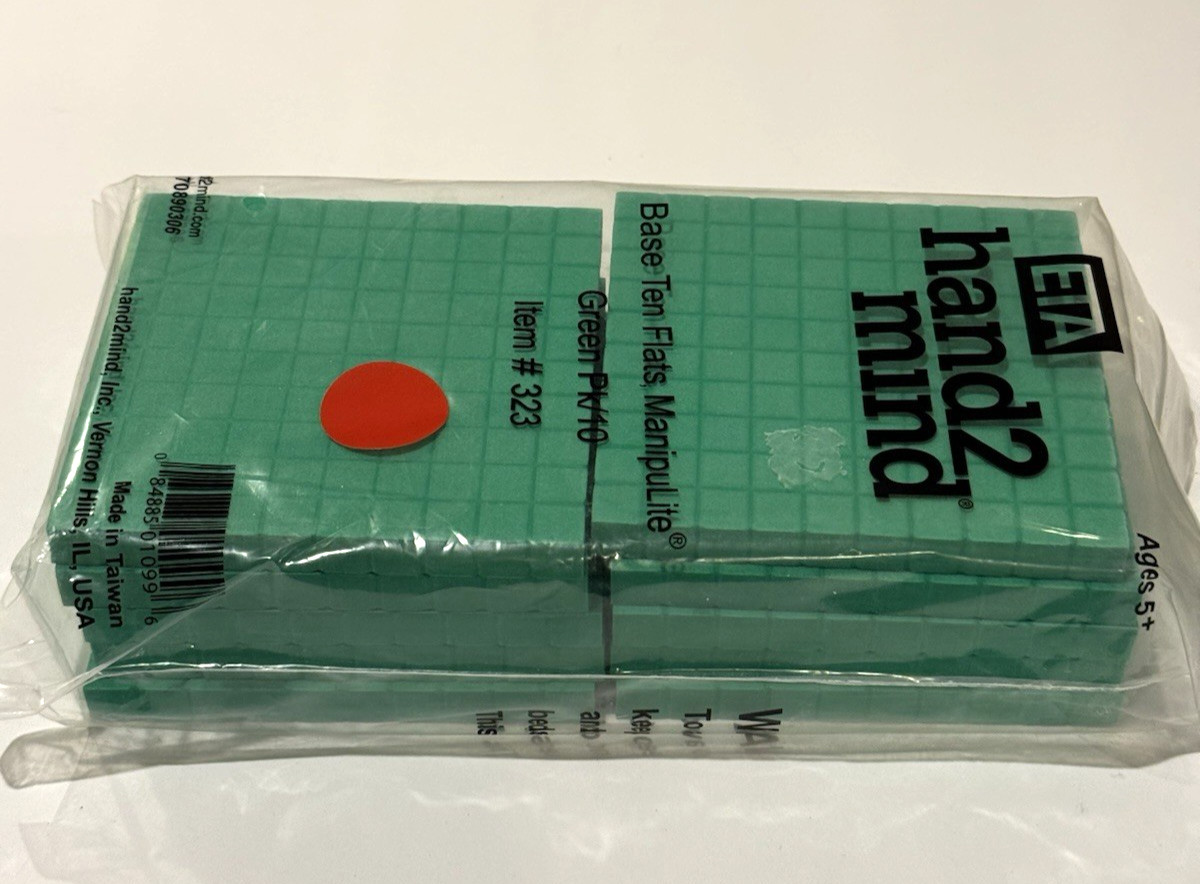ETA Hand 2 Mind Base Ten Green PK/10 Item 323 STEM Math Teaching 5+ UNUSED READ