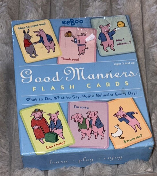 eeBoo Good Manners Conversation Flash Cards Boxed Set