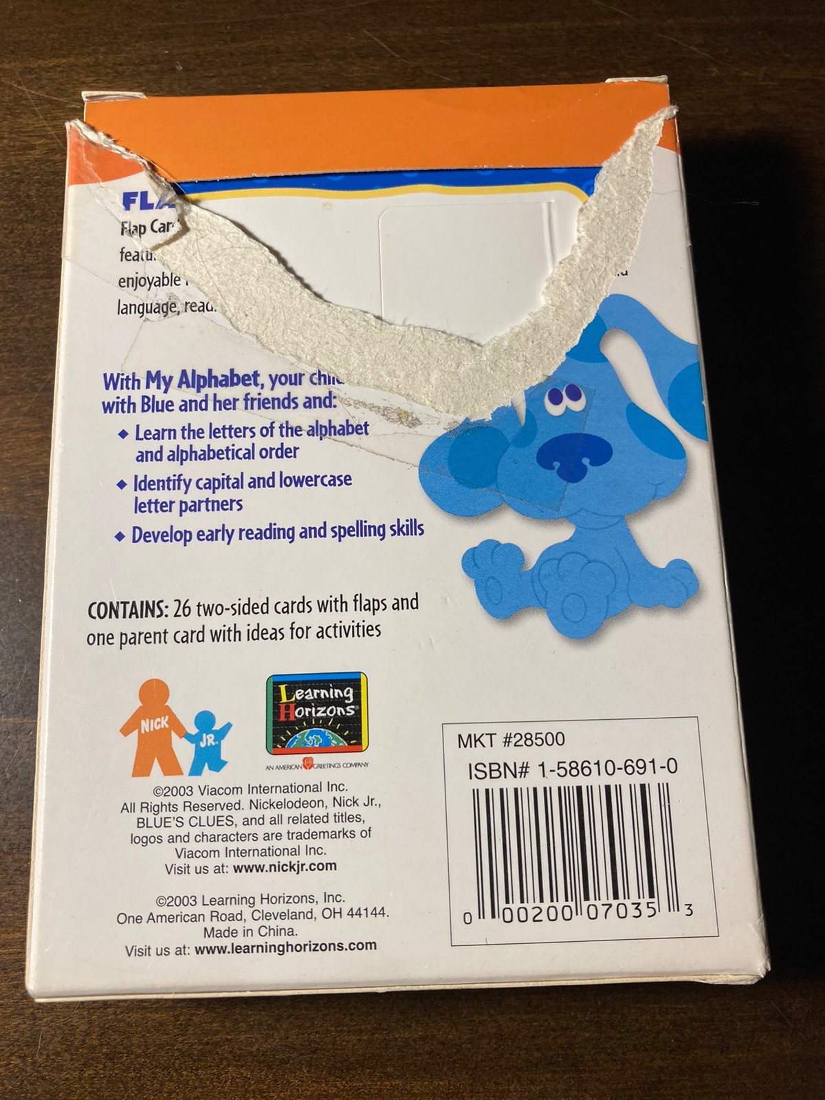VTG 2003 Blue’s Clues Flap Flash Cards ABC My Alphabet Complete Nick Jr Y2K