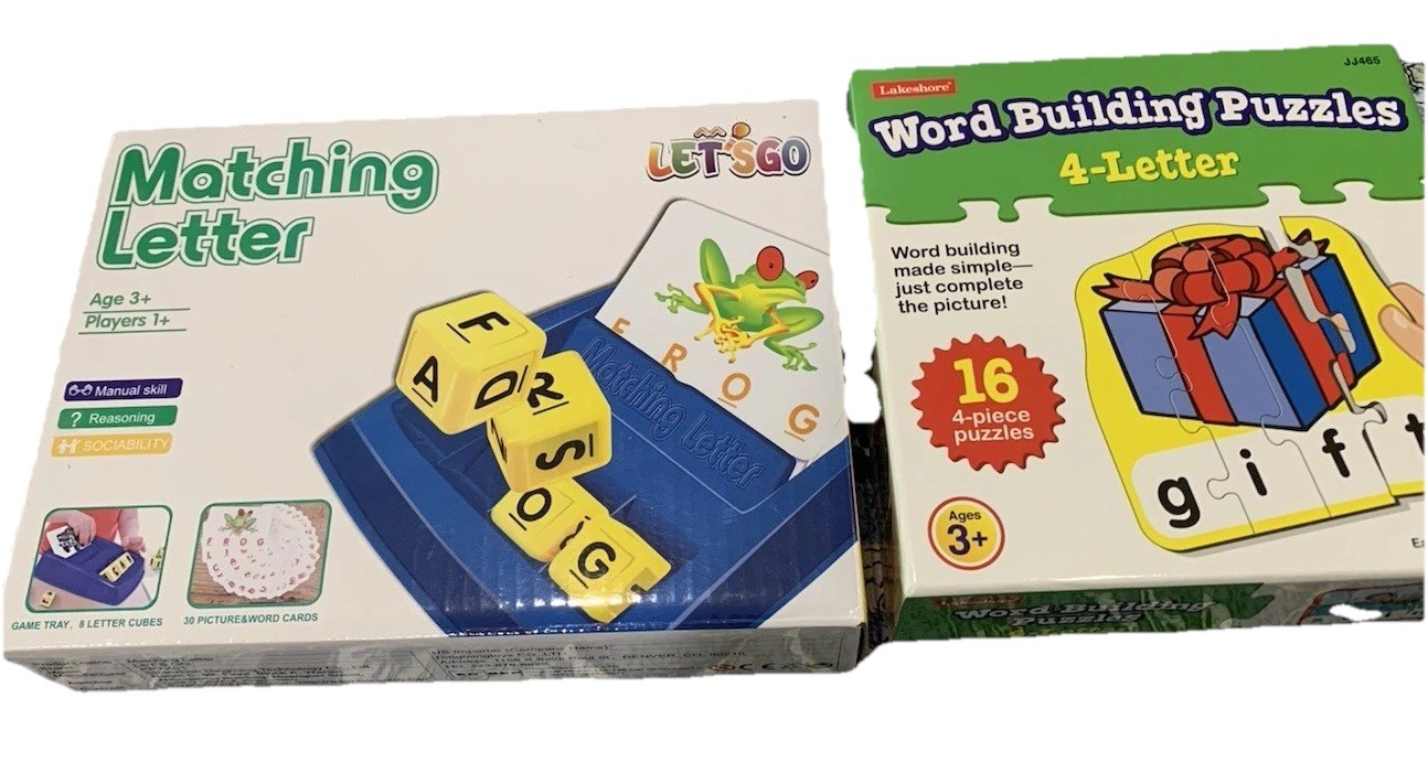 Word Building Games For Toddlers. Lot Of Two. Ages 3+